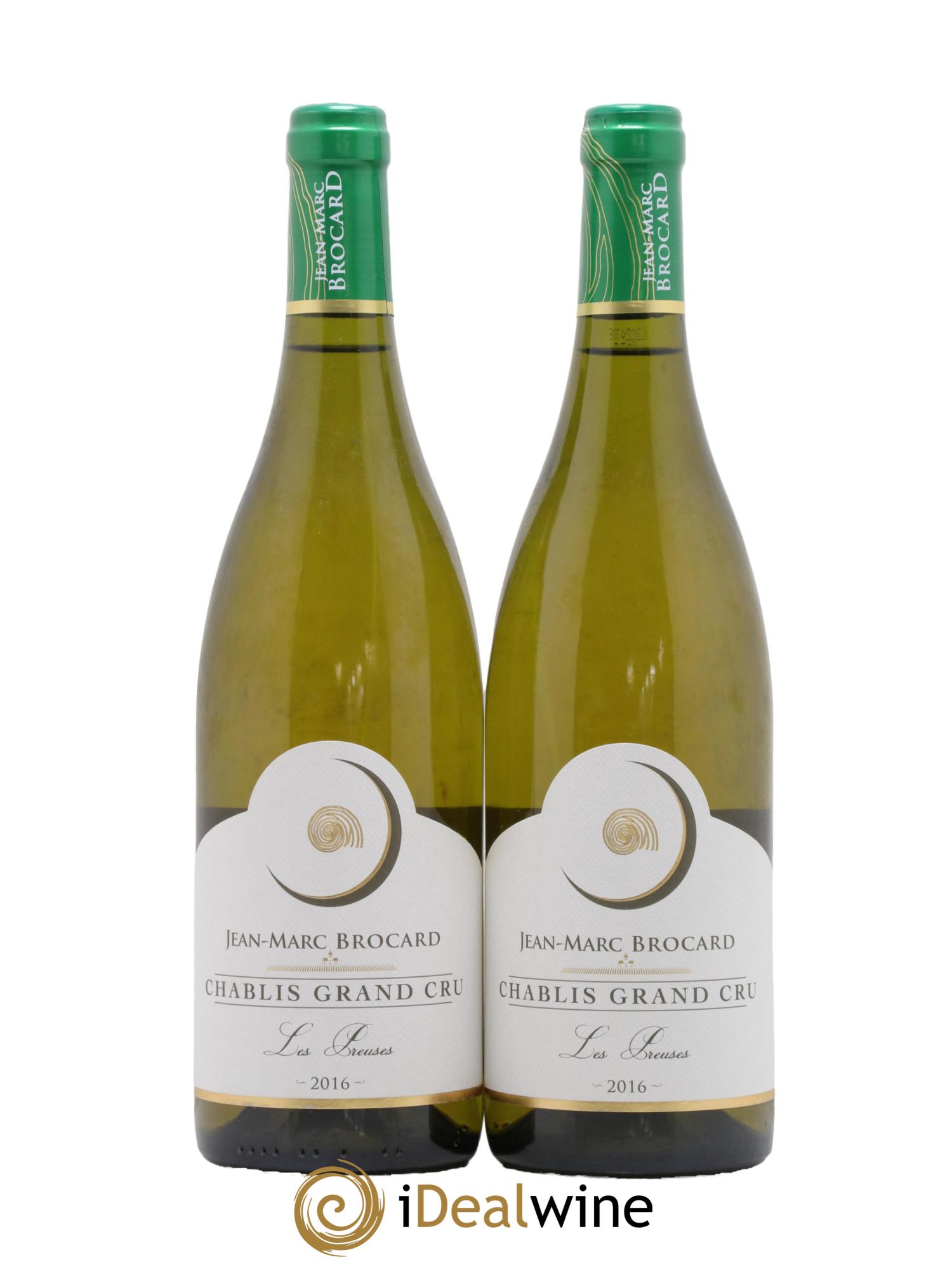 Chablis Grand Cru Les Preuses Jean Marc Brocard 2016 - Lot de 2 bouteilles - 0