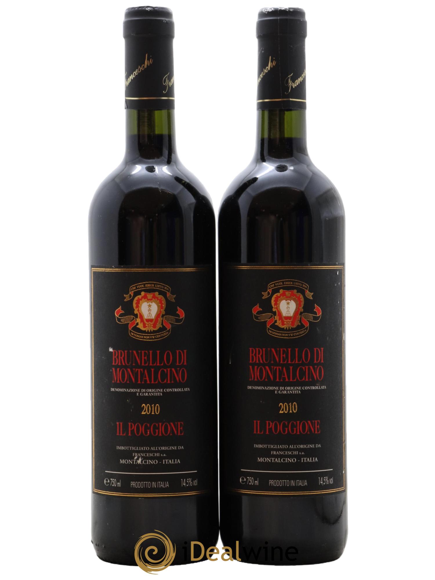 Brunello di Montalcino DOCG Il Poggione Lavinio Franceschi 2010 - Lot de 2 bouteilles - 0