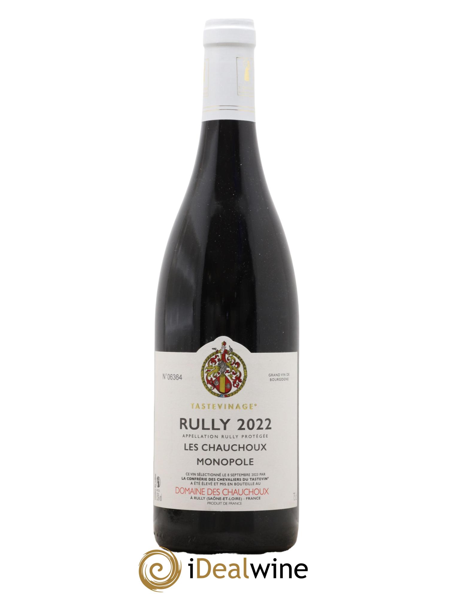 Rully Les Chauchoux Monopole Domaine des Chauchoux Tastevinage 2022 - Lot de 1 bouteille - 0