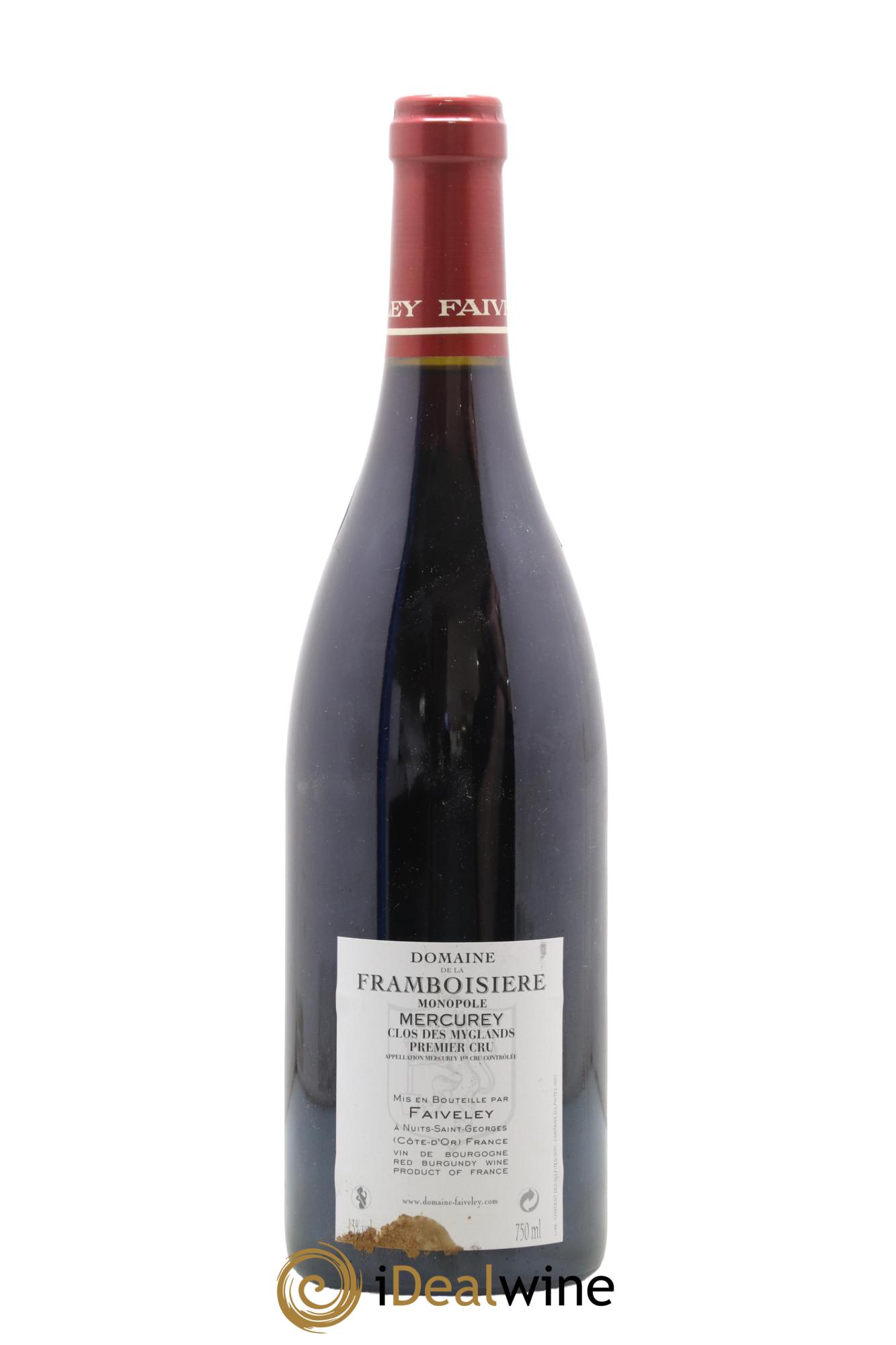 Mercurey 1er Cru Clos des Myglands Domaine de la Framboisière Faiveley 2013 - Posten von 1 Flasche - 1