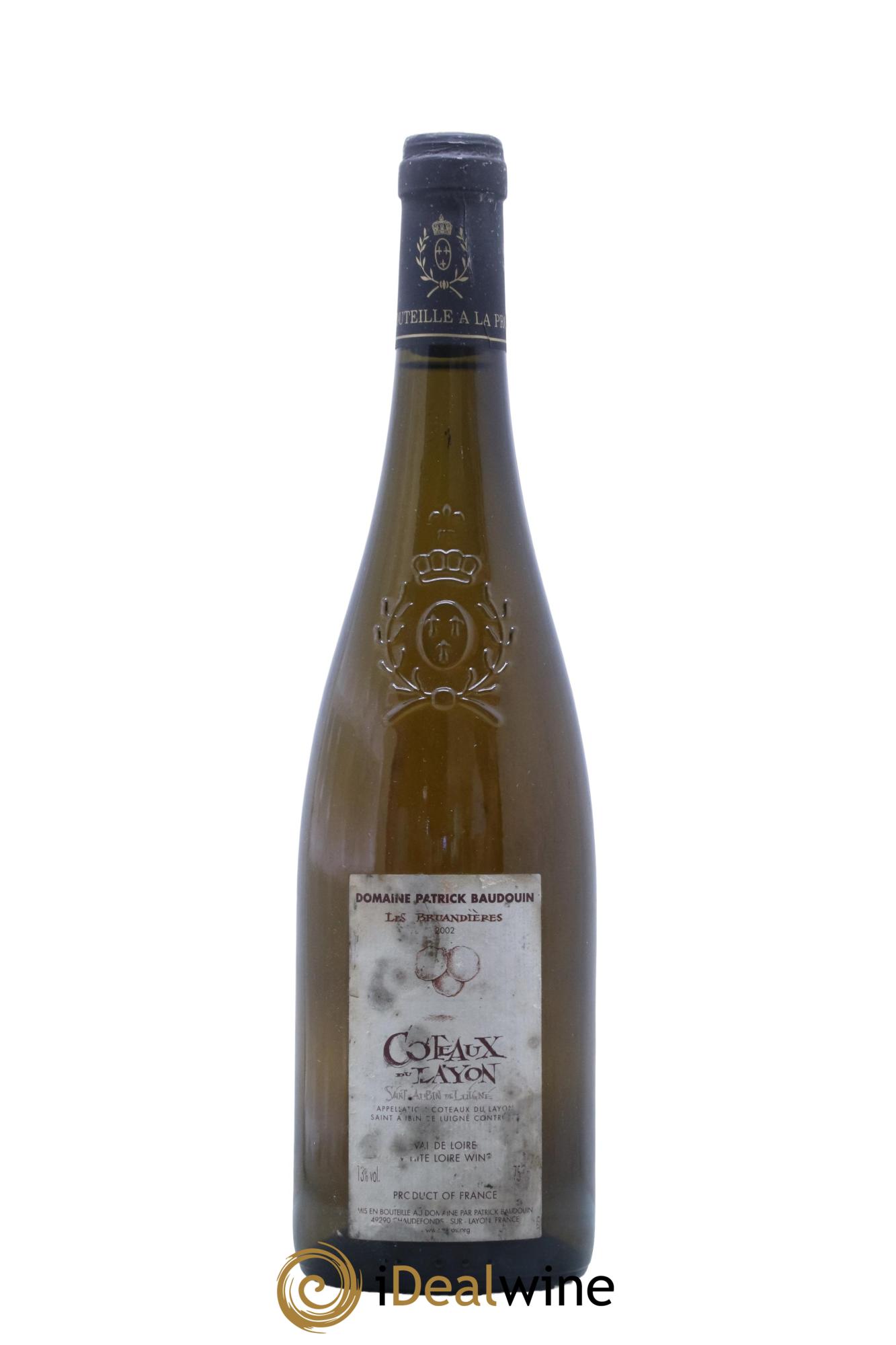 Coteaux du Layon Les Bruandières Patrick Baudouin  2002 - Posten von 1 Flasche - 0