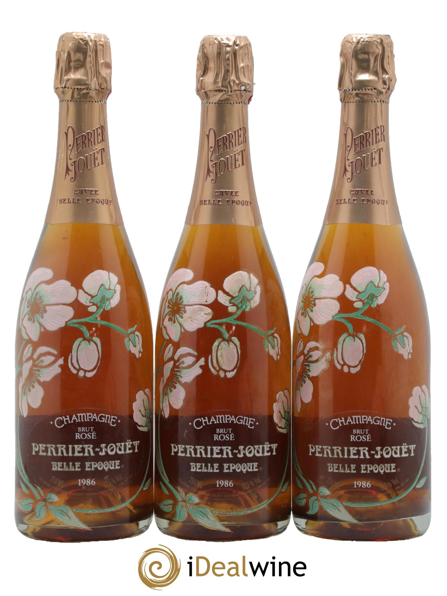 Cuvée Belle Epoque Perrier-Jouët 1986 - Lot of 3 bottles - 0