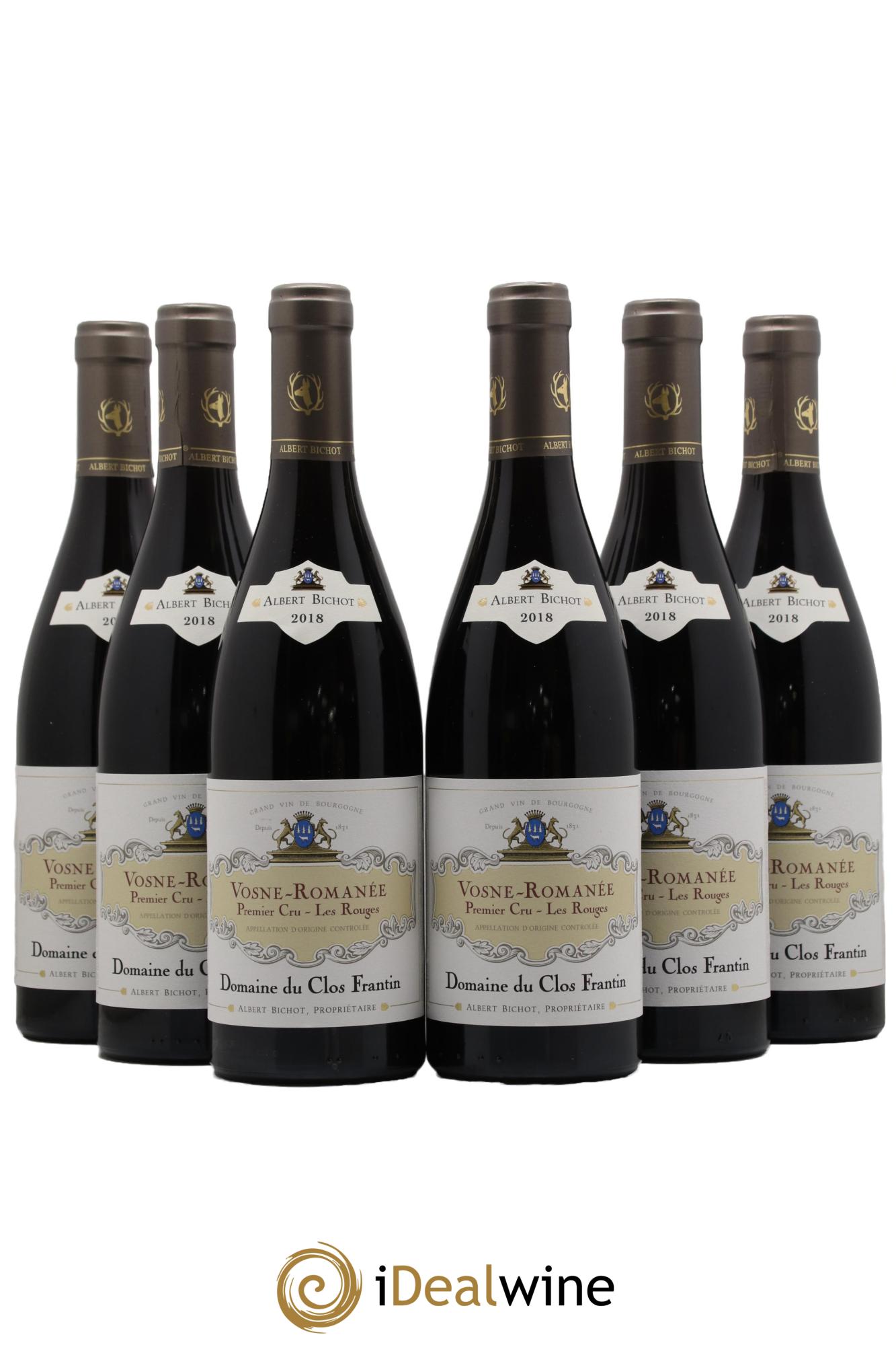 Vosne-Romanée 1er Cru Les Rouges Clos Frantin - Albert Bichot  2018 - Lot of 6 bottles - 0