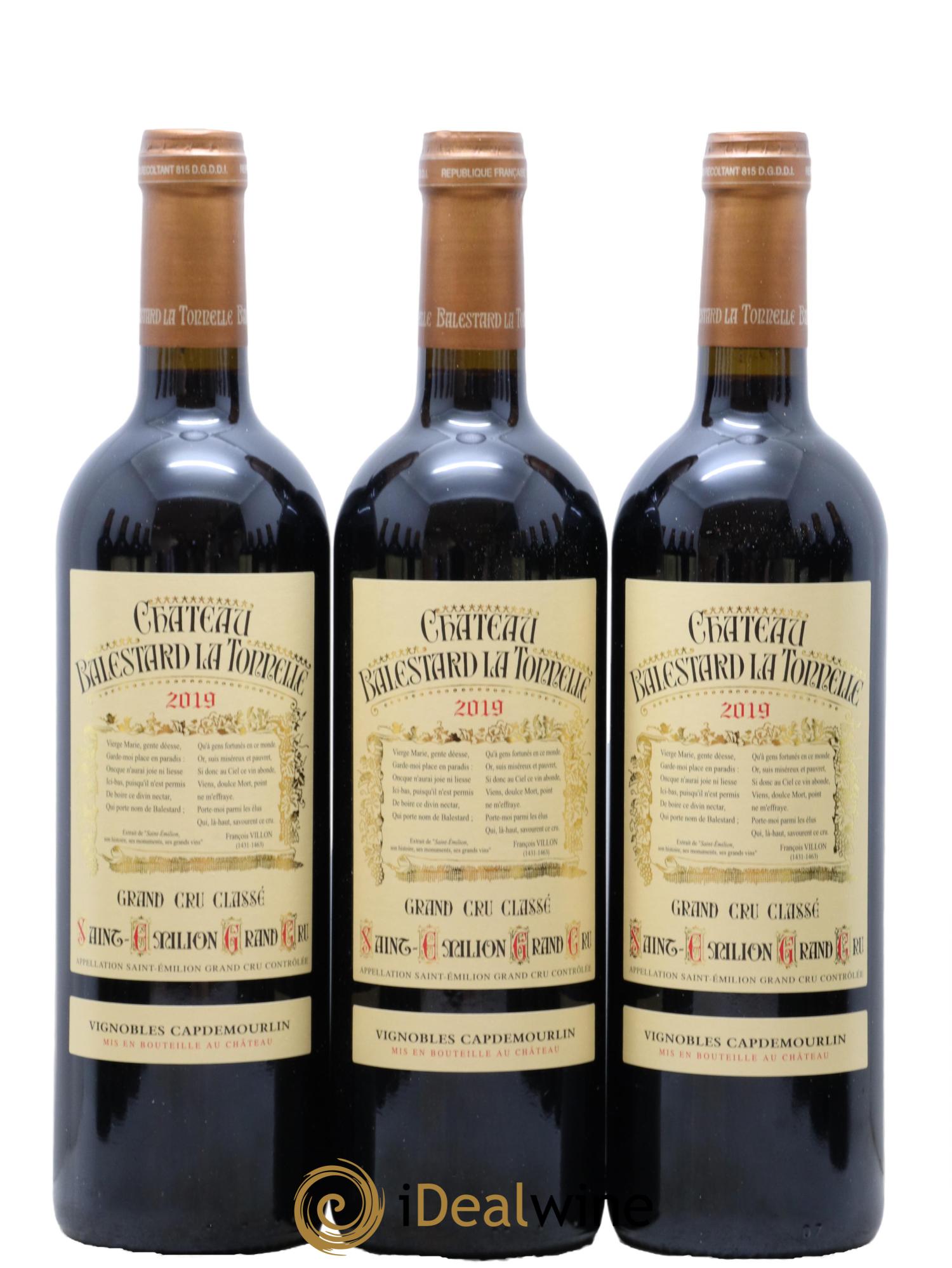 Château Balestard la Tonnelle Grand Cru Classé  2019 - Lot of 12 bottles - 1