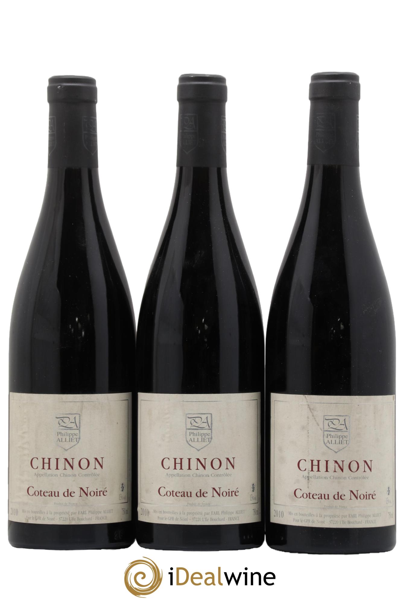 Chinon Coteau de Noiré Philippe Alliet 2010 - Lot de 3 bouteilles - 0