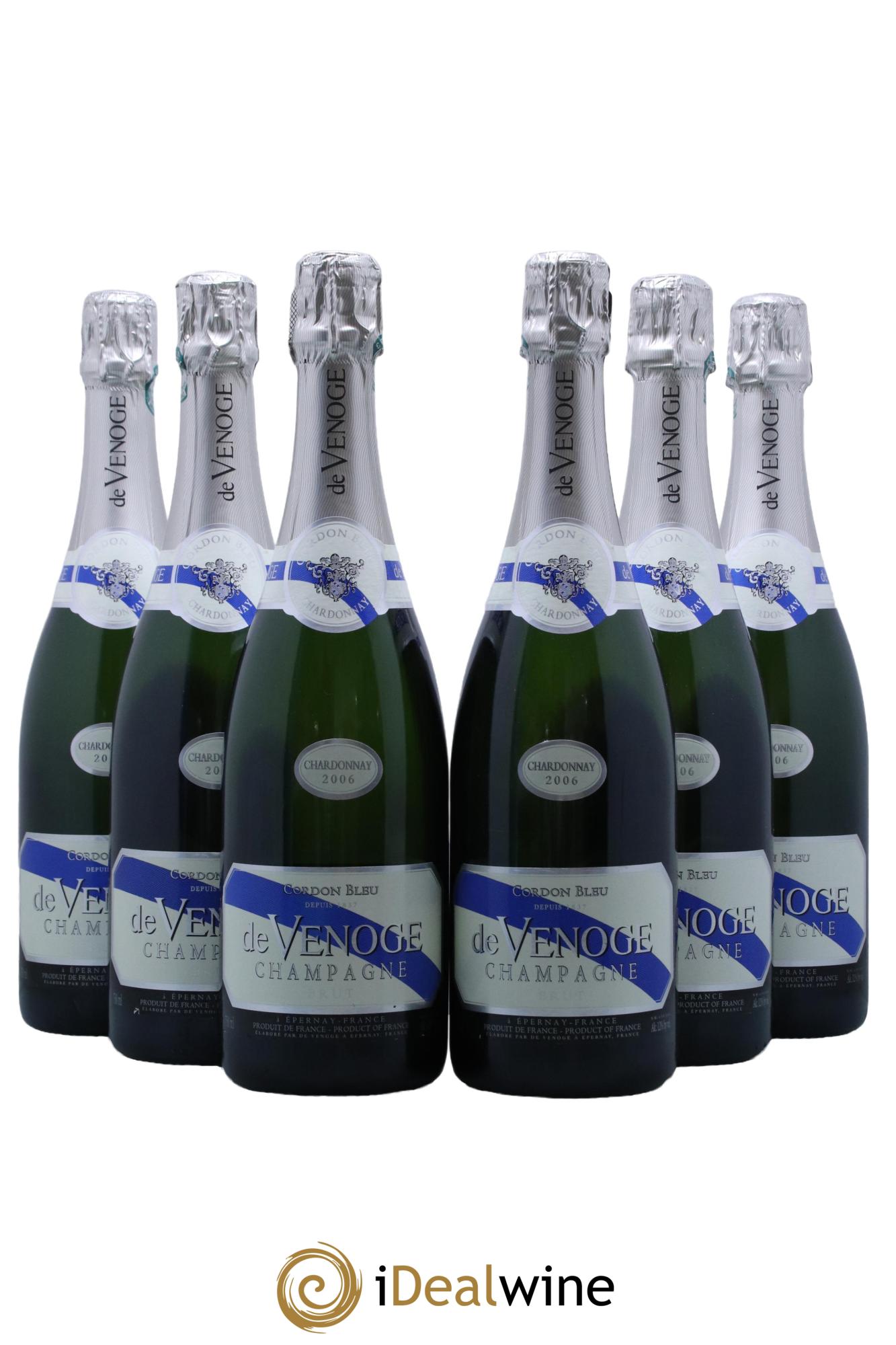 Champagne Blanc de Blancs De Venoge 2006 - Lot de 6 bouteilles - 0