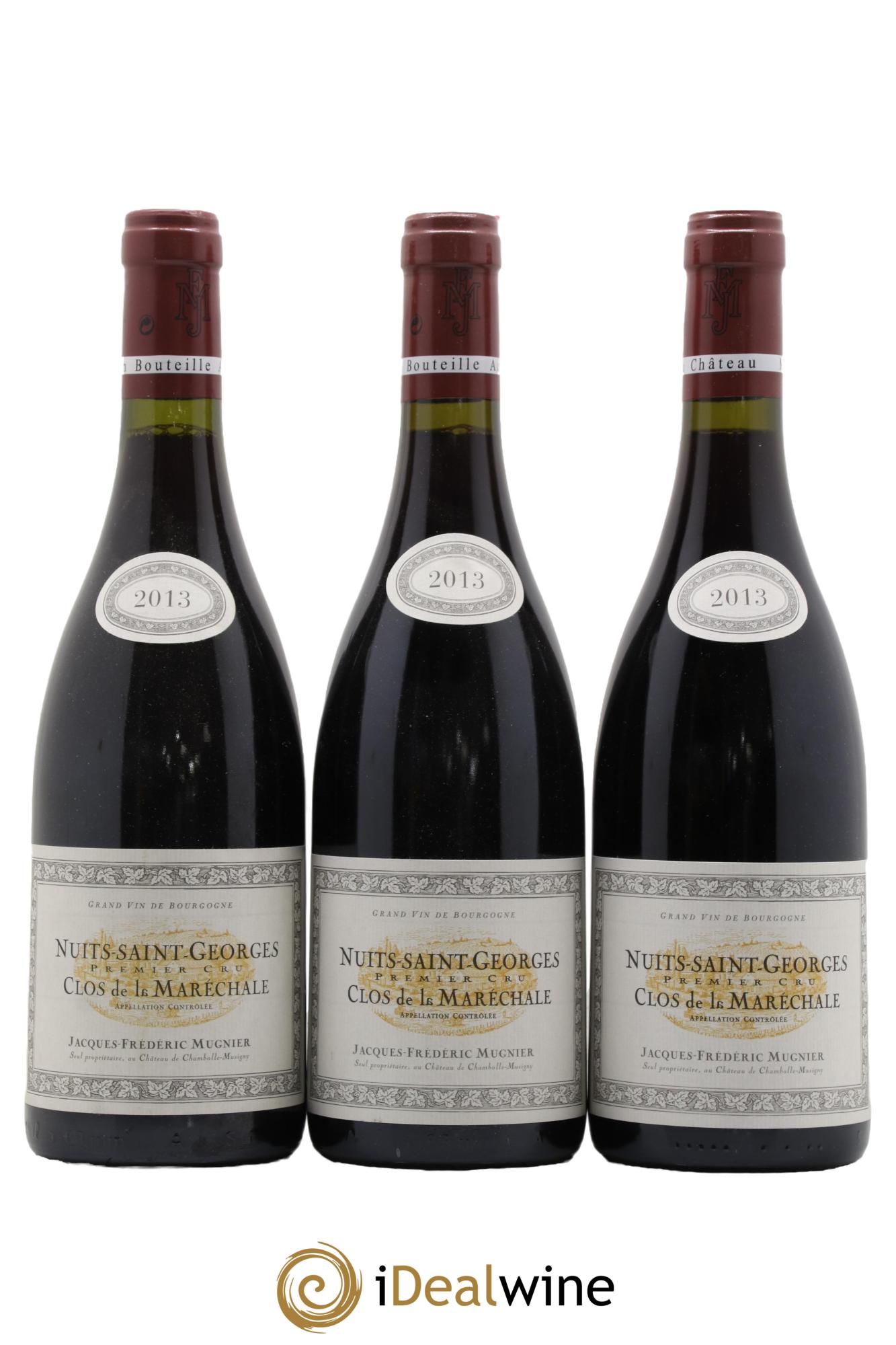 Nuits Saint-Georges 1er Cru Clos de La Maréchale Jacques-Frédéric Mugnier  2013 - Posten von 3 Flaschen - 0