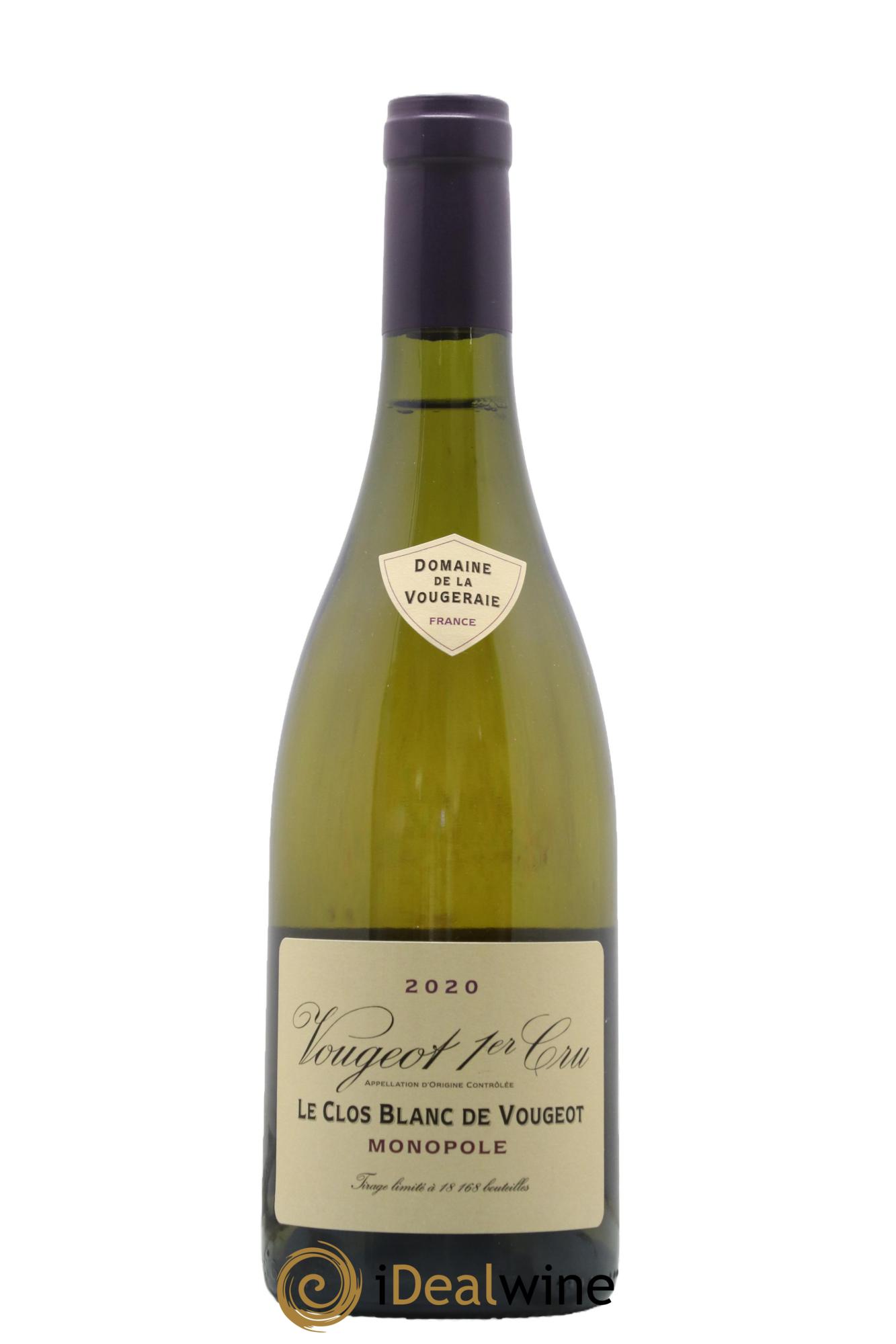 Vougeot 1er Cru Le Clos Blanc de Vougeot La Vougeraie 2020 - Lot de 1 bouteille - 0