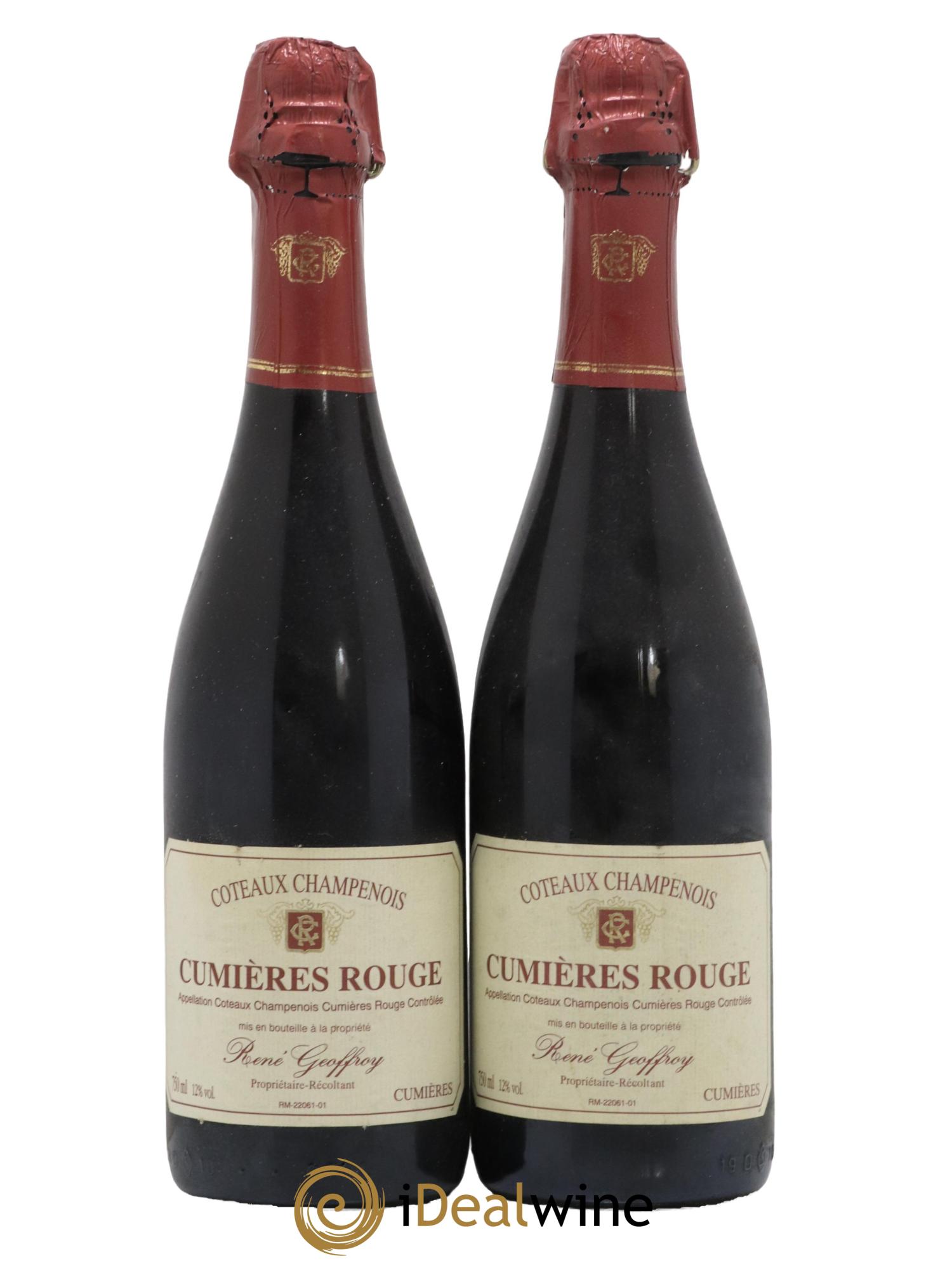 Coteaux Champenois Cumieres Domaine Rene Geoffroy - Lot de 2 bouteilles - 0