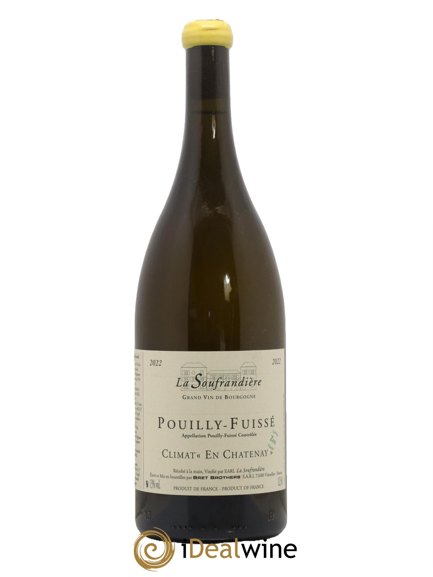 Pouilly-Fuissé En Chatenay Cuvée zen Bret Brothers 2022 - Lotto di 1 magnum - 0