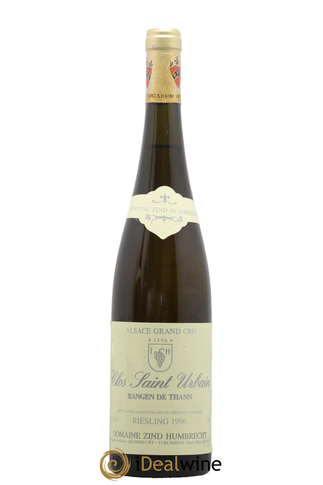 Alsace Riesling Grand Cru Rangen de Thann Clos Saint Urbain Zind-Humbrecht (Domaine) 1996 - Lot de 1 bouteille - 0