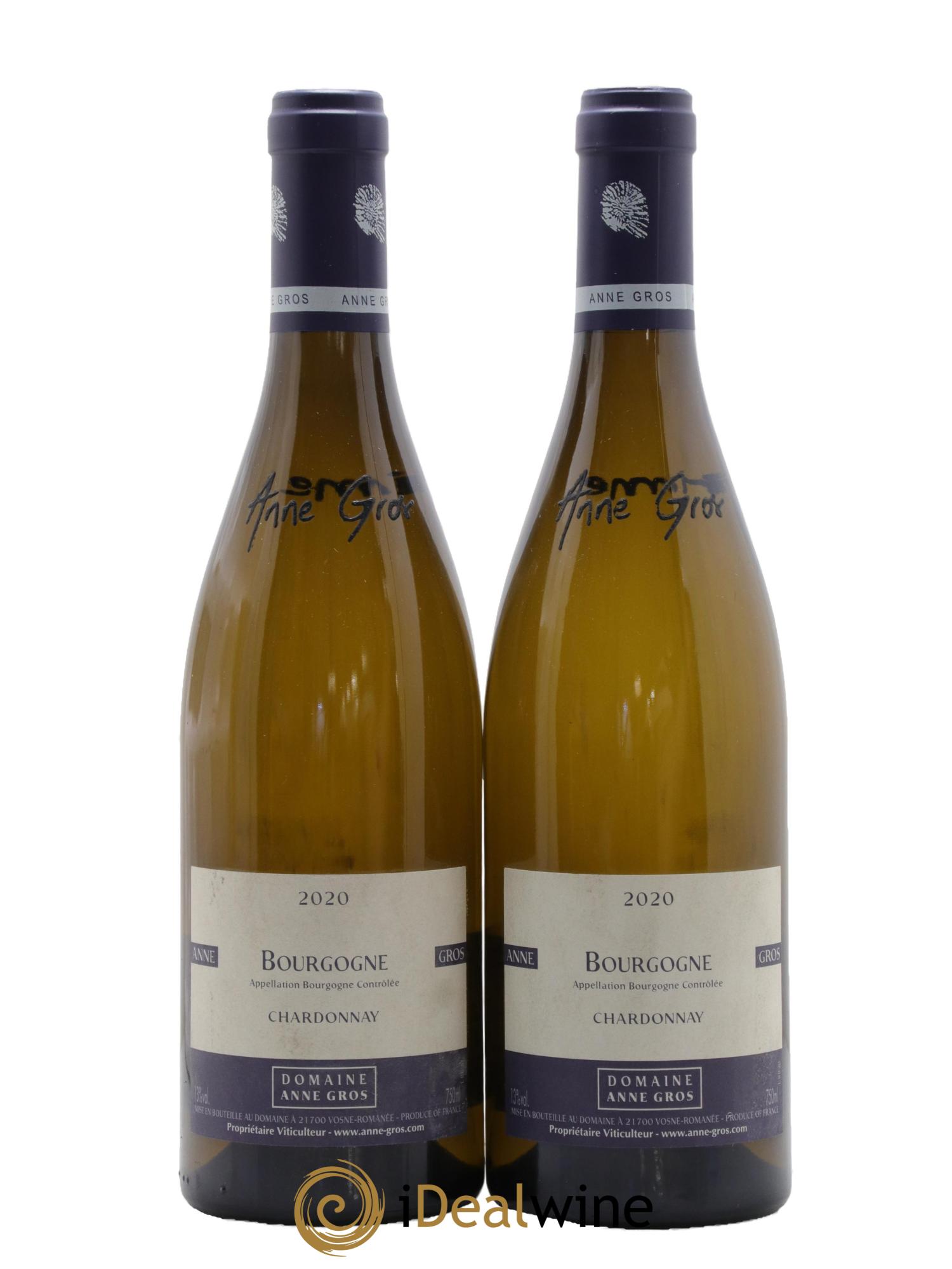 Bourgogne Chardonnay Anne Gros 2020 - Lotto di 2 bottiglie - 0