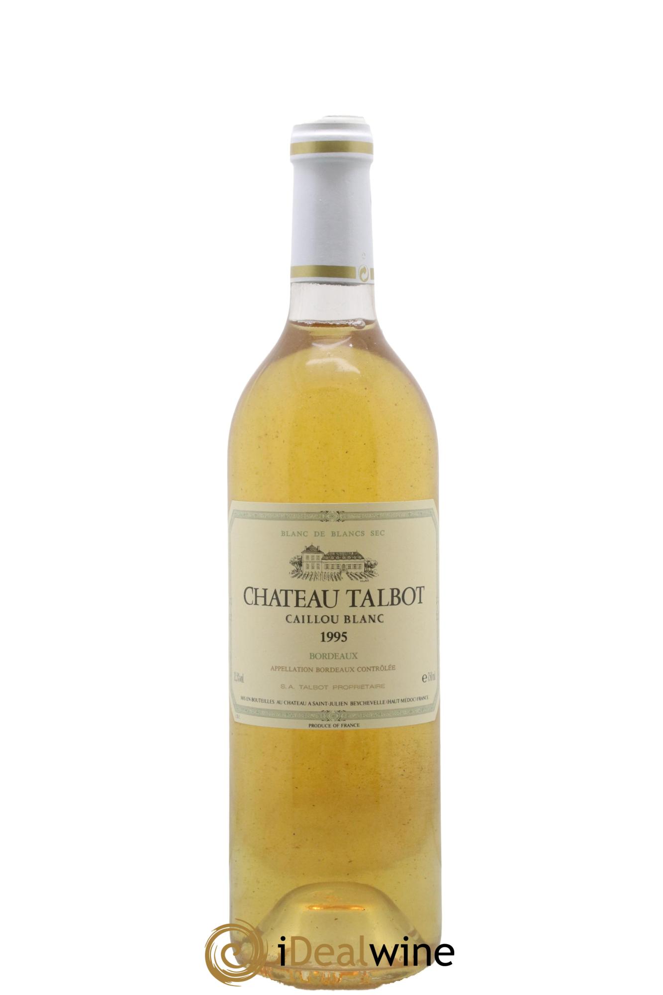 Château Talbot Caillou Blanc 1995 - Lot of 1 bottle - 0