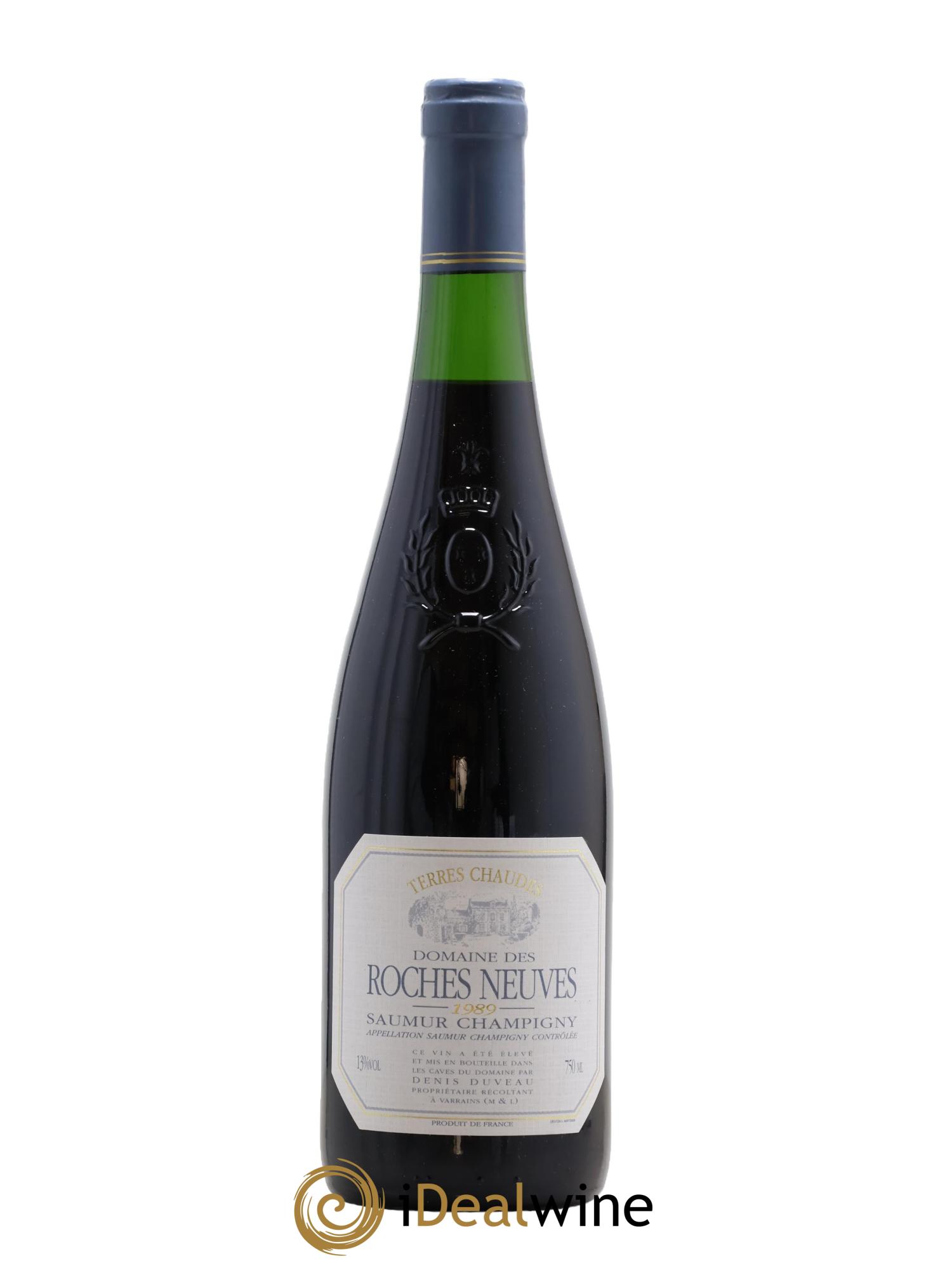 Saumur-Champigny Terres Chaudes Domaine Des Roches Neuves Denis Duveau 1989 - Posten von 1 Flasche - 0