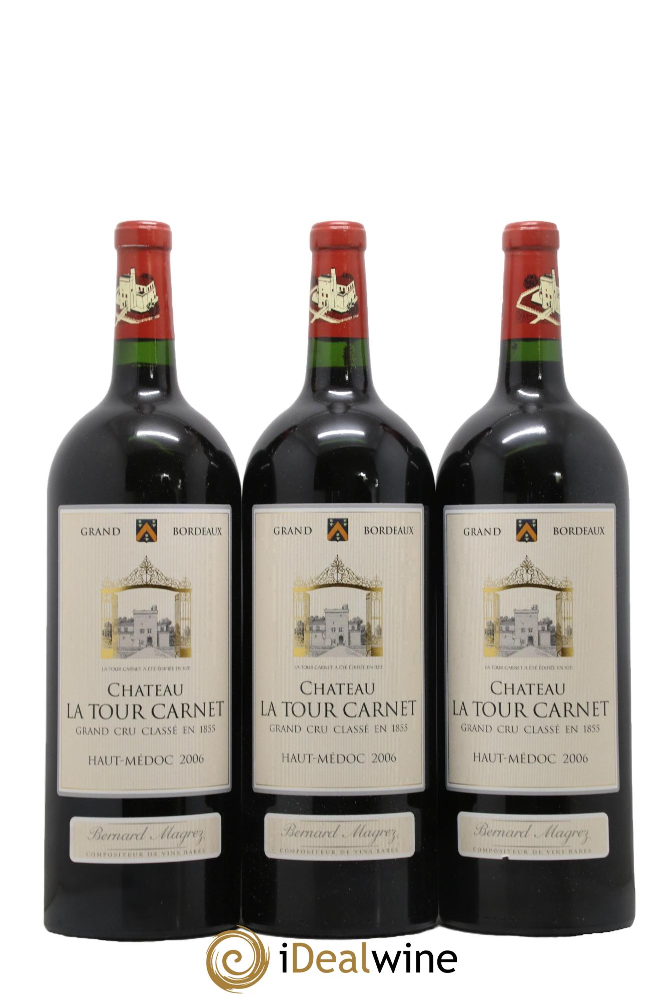 Château la Tour Carnet 4ème Grand Cru Classé 2006 - Lot of 6 magnums - 2