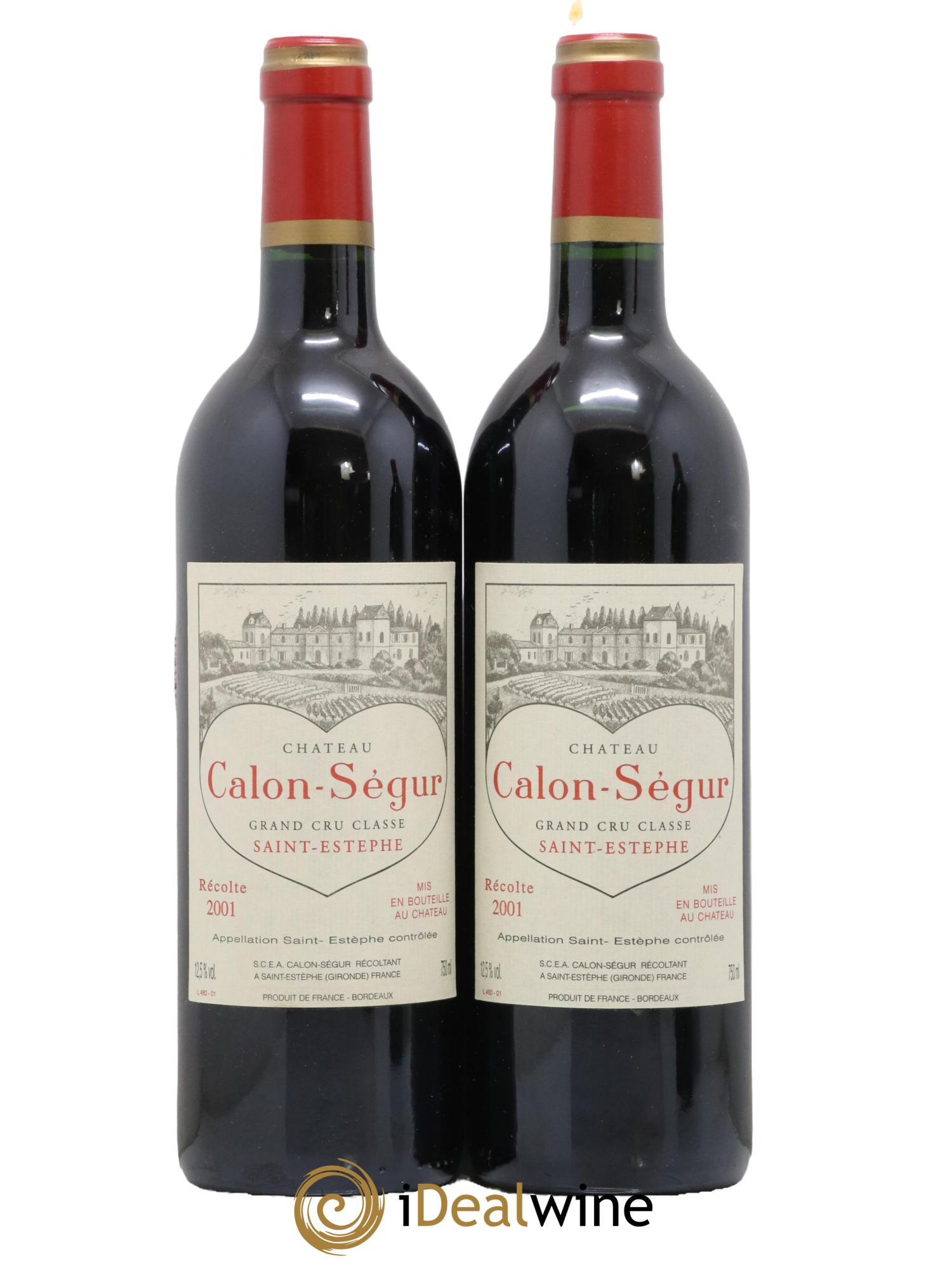 Château Calon Ségur 3ème Grand Cru Classé  2001 - Lot of 2 bottles - 0