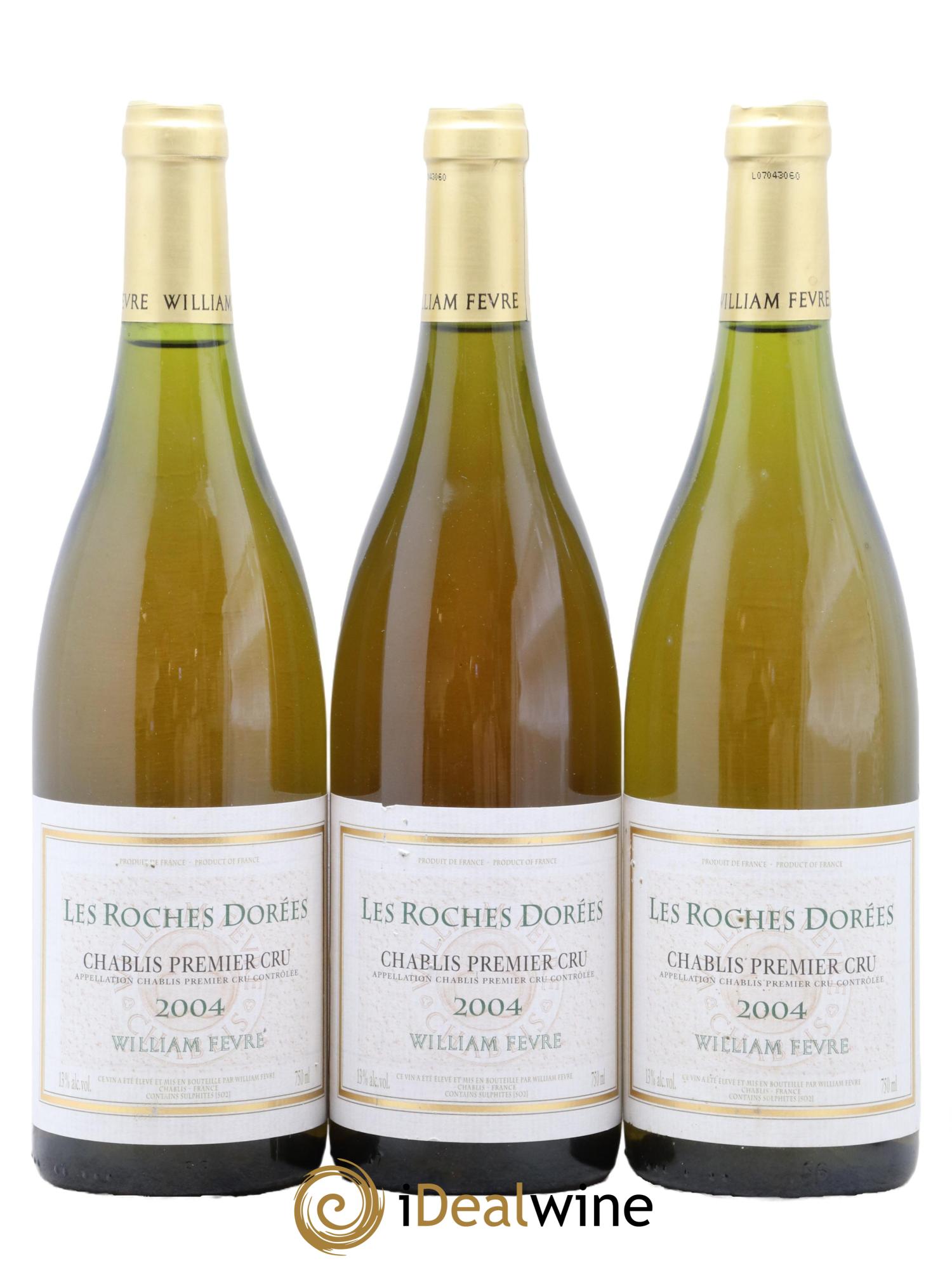 Chablis 1er Cru Les Roches Dorees William Fevre 2004 - Posten von 3 Flaschen - 0