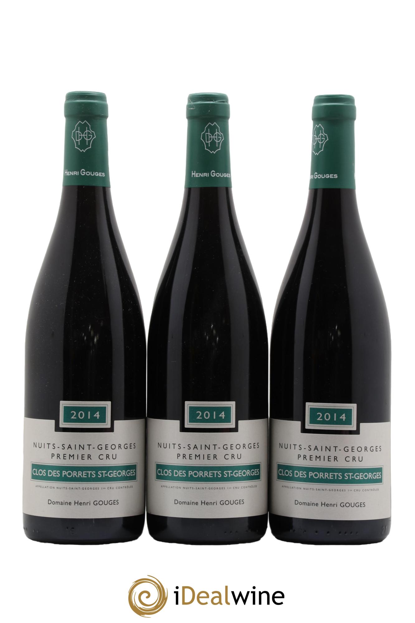 Nuits Saint-Georges 1er Cru Clos des Porrets St Georges Henri Gouges  2014 - Lotto di 3 bottiglie - 0