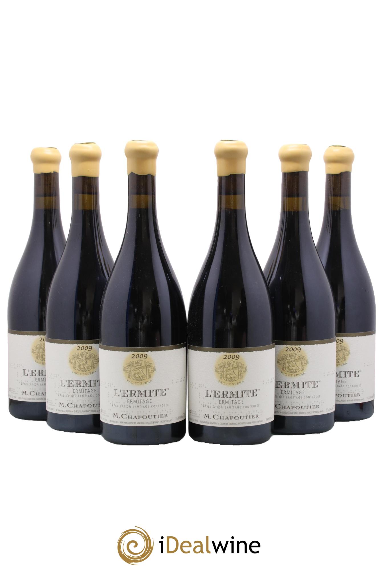 Hermitage Ermitage l'Ermite Chapoutier 2009 - Lotto di 6 bottiglie - 0