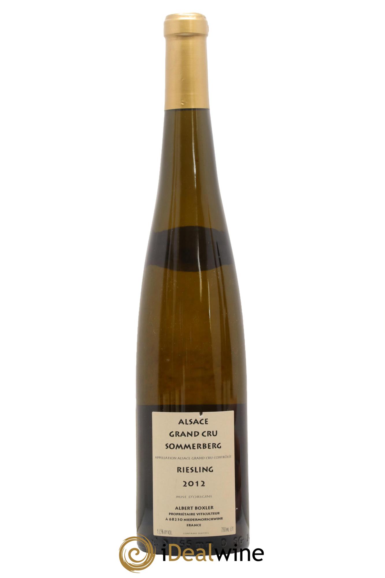 Alsace Riesling Grand Cru Sommerberg Albert Boxler 2012 - Posten von 1 Flasche - 1