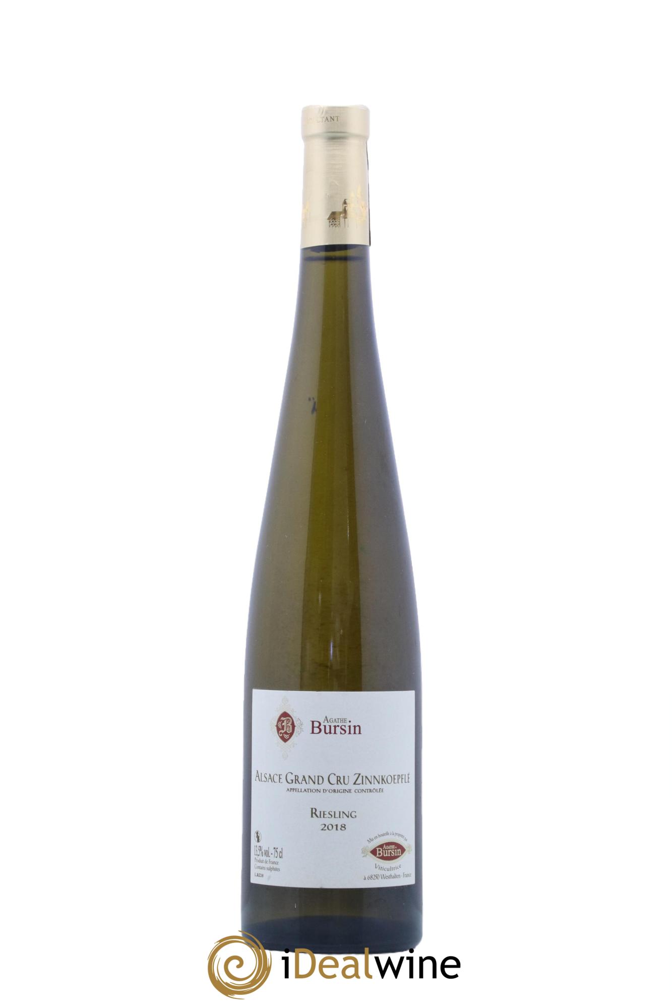 Alsace Riesling Grand Cru Zinnkoepflé Agathe Bursin 2018 - Lotto di 1 bottiglia - 0