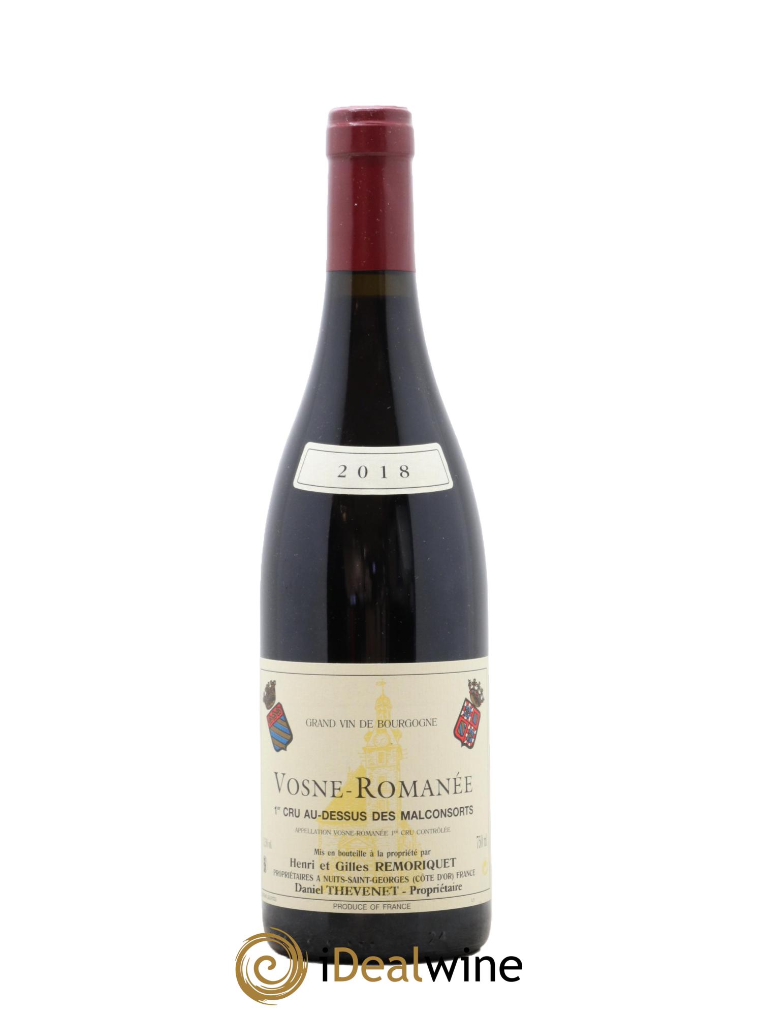 Vosne-Romanée 1er Cru Au Dessus des Malconsorts Gilles Remoriquet 2018 - Posten von 1 Flasche - 0