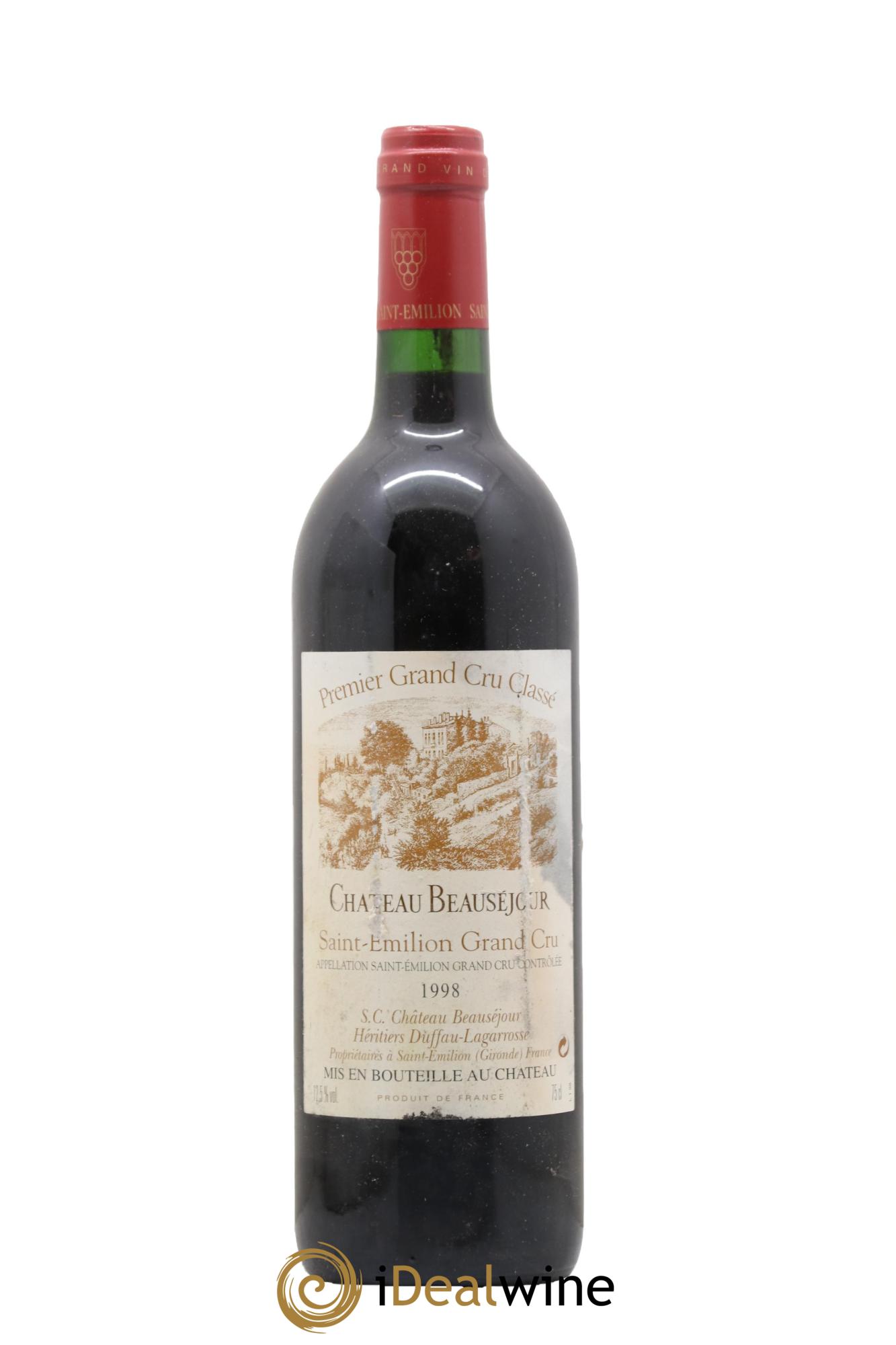 Château Beauséjour (Duffau-Lagarrosse) 1er Grand Cru Classé B 1998 - Lot de 1 bouteille - 0