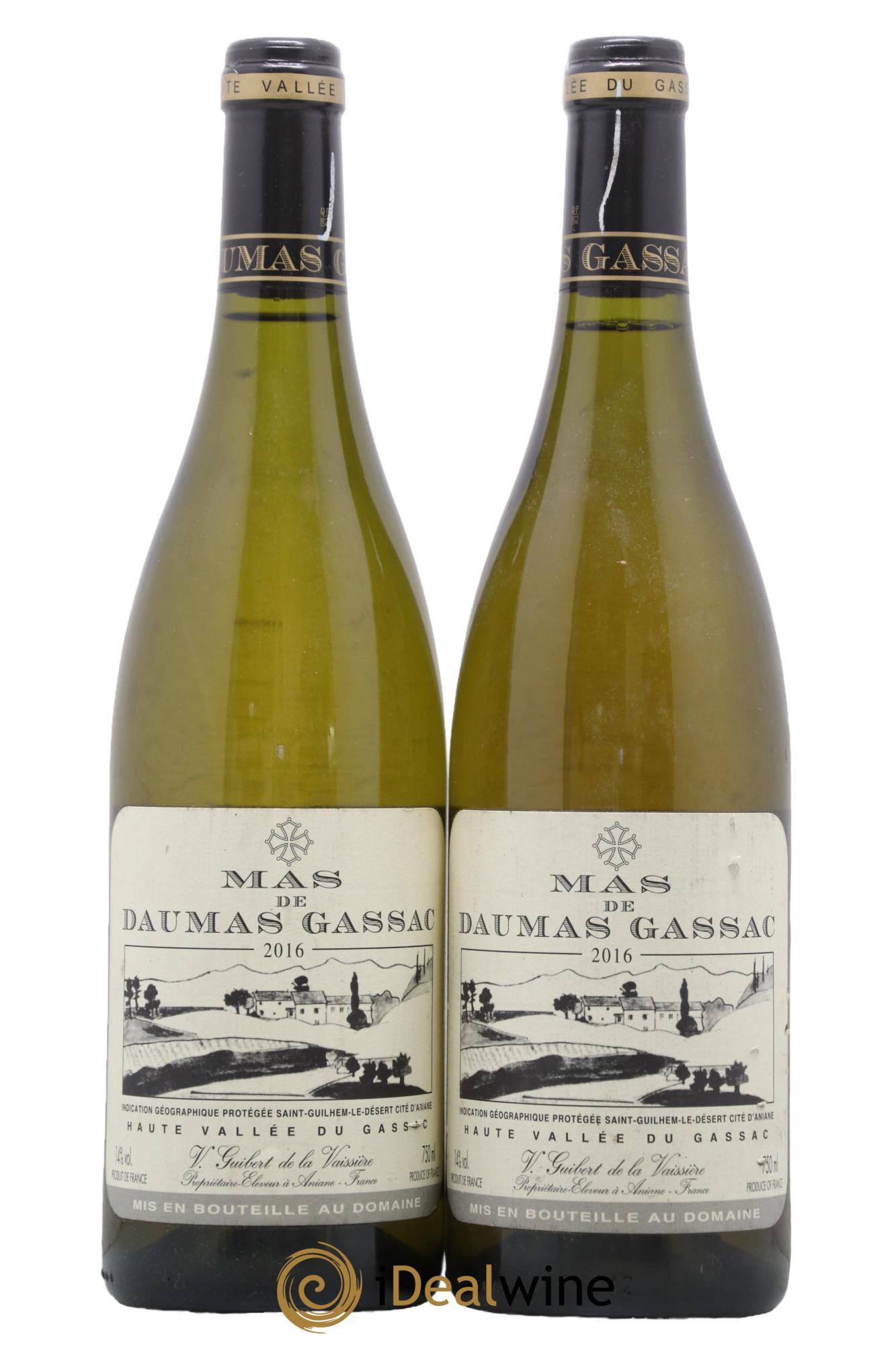 IGP St Guilhem-le-Désert - Cité d'Aniane Mas Daumas Gassac Famille Guibert de La Vaissière 2016 - Posten von 2 Flaschen - 0