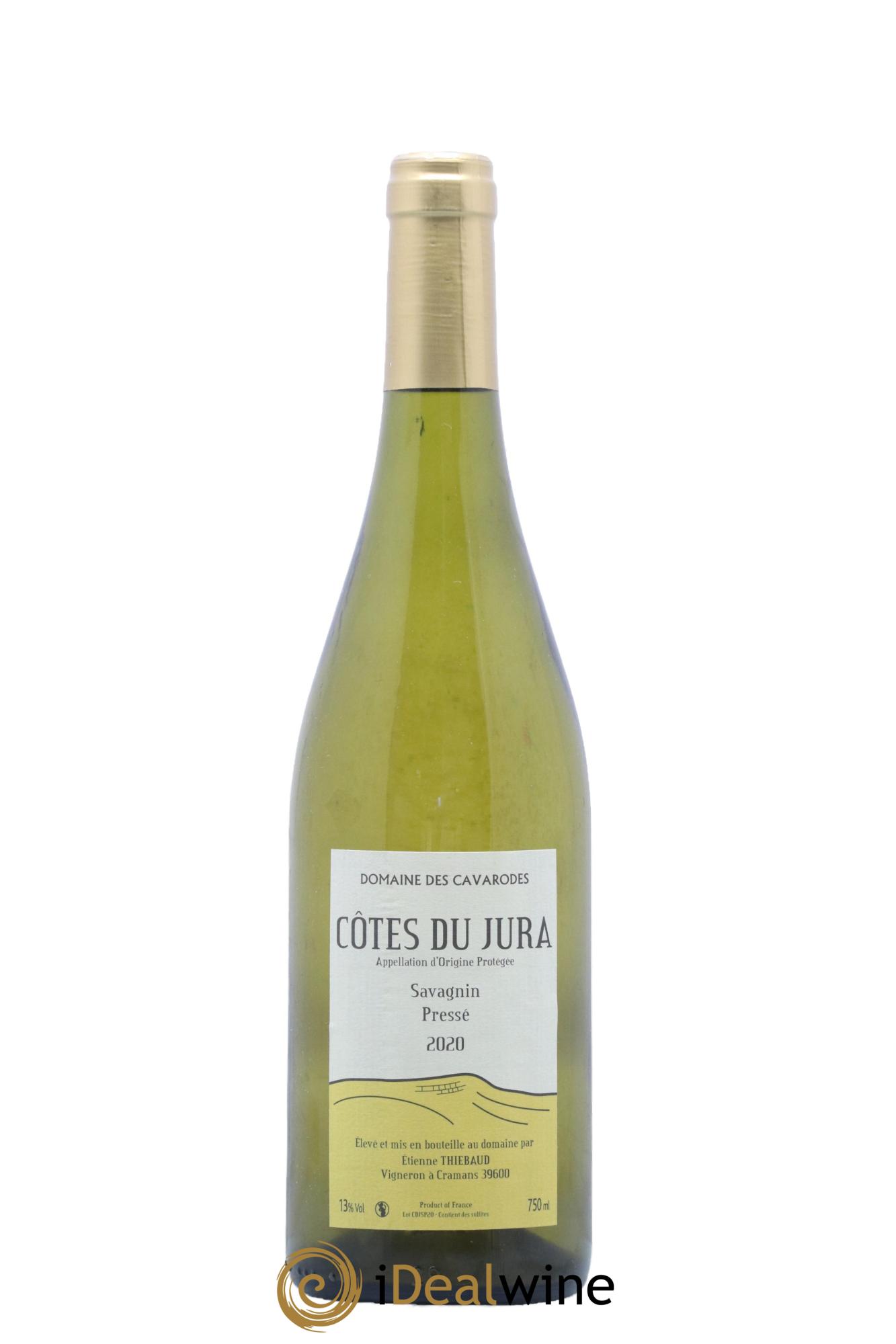 Côtes du Jura Savagnin pressé Cavarodes (Domaine des) - Etienne Thiébaud 2020 - Posten von 1 Flasche - 0