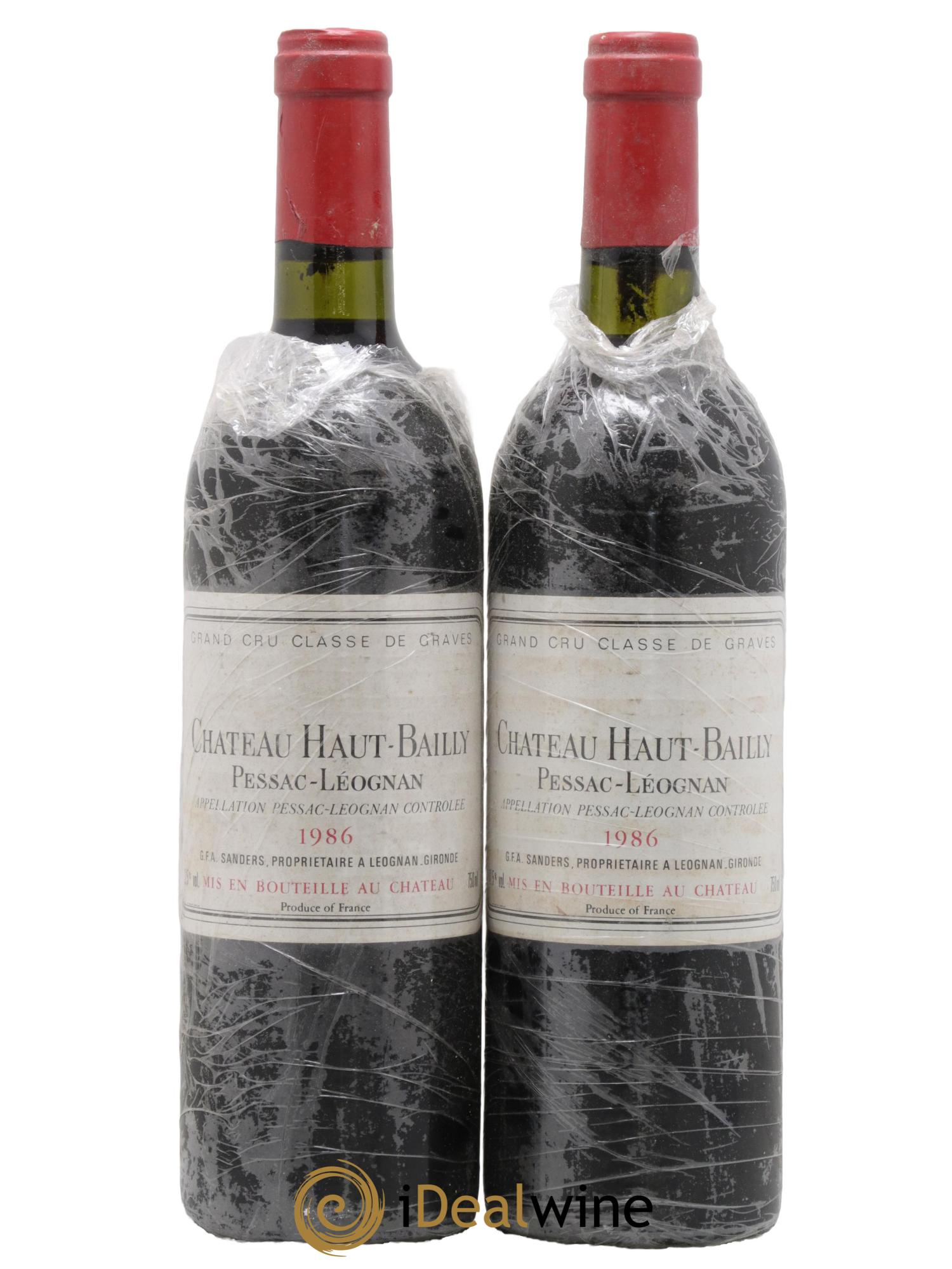 Château Haut-Bailly Cru Classé de Graves 1986 - Posten von 2 Flaschen - 0