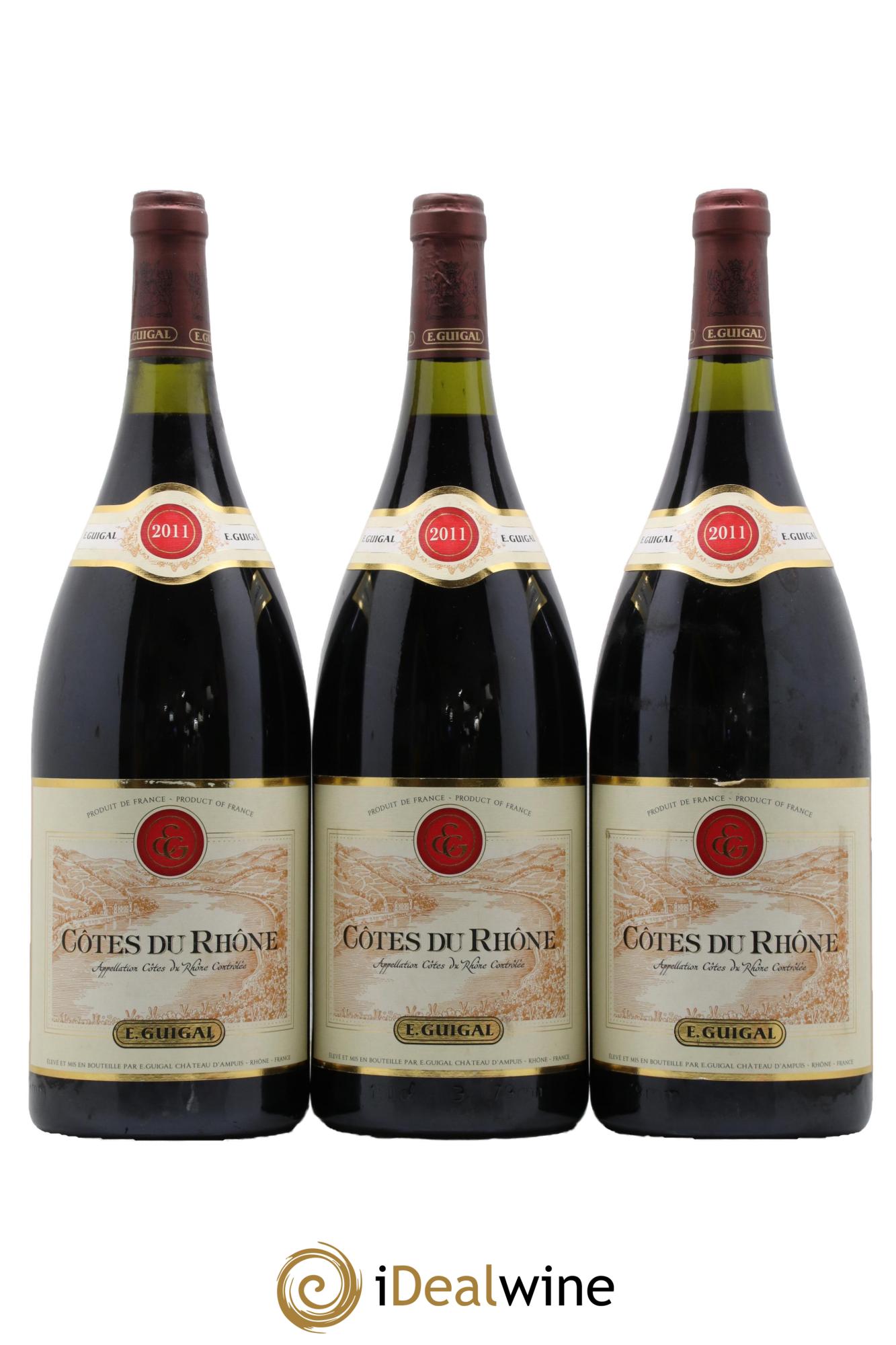 Côtes du Rhône Guigal 2011 - Lotto di 3 magnum - 0