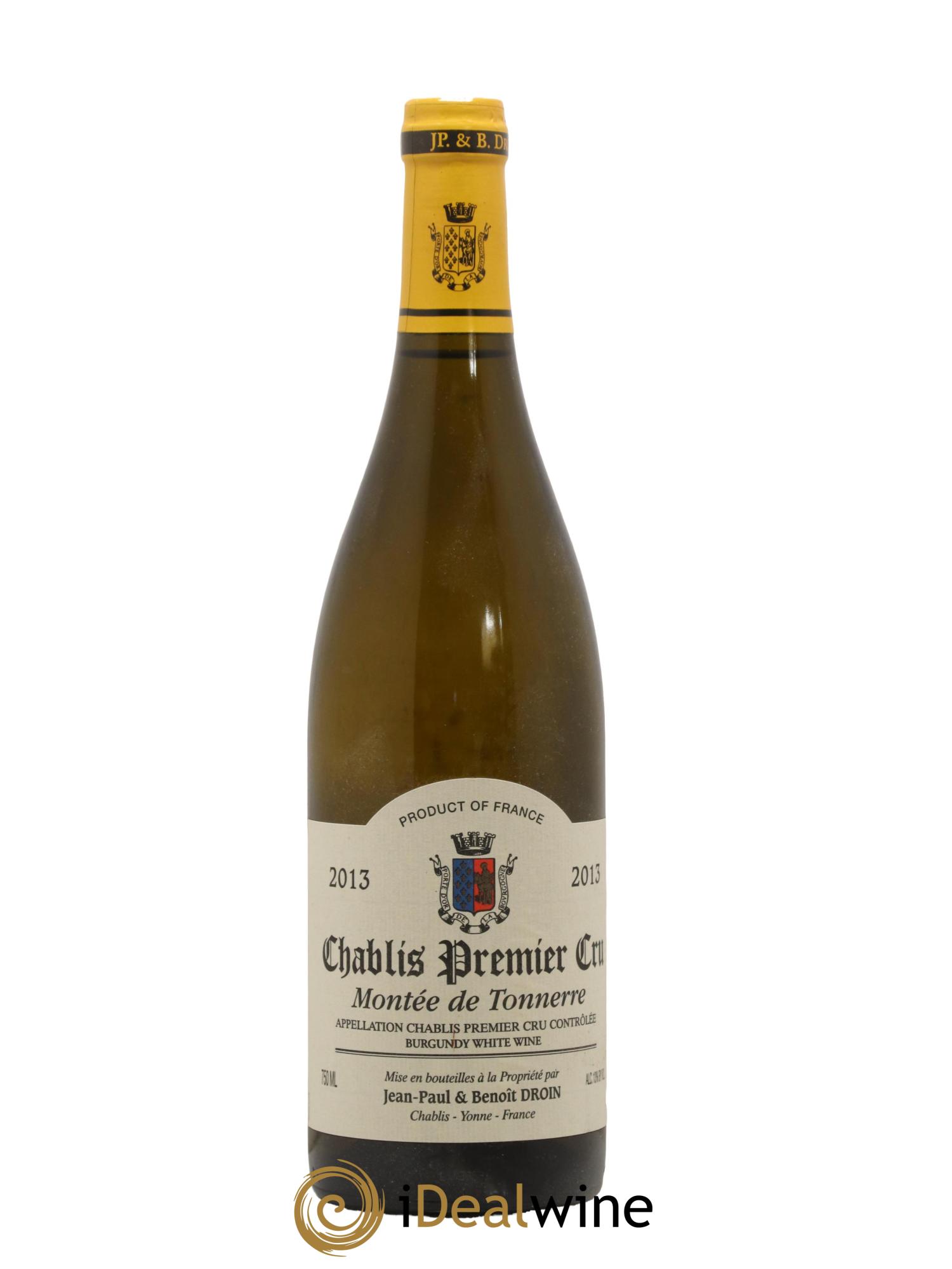 Chablis 1er Cru Montée de Tonnerre Jean-Paul & Benoît Droin (Domaine) 2013 - Lot of 1 bottle - 0