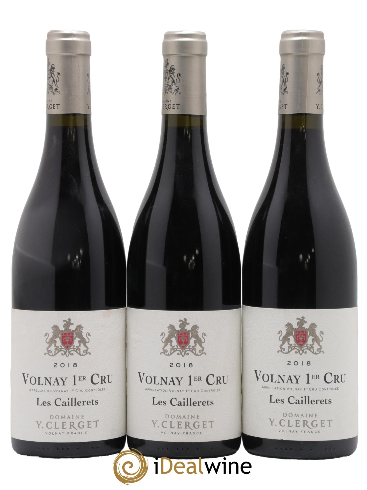 Volnay 1er Cru Les Caillerets Domaine Clerget 2018 - Lot de 3 bouteilles - 0