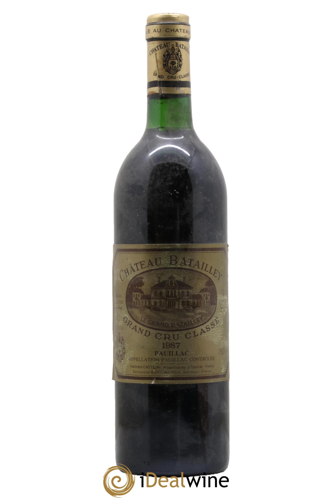 Château Batailley 5ème Grand Cru Classé 1987 - Posten von 1 Flasche - 0