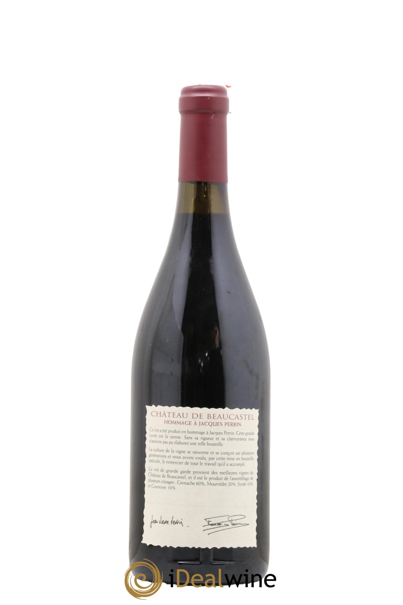 Châteauneuf-du-Pape Château de Château de Beaucastel Hommage à Jacques Perrin Famille Perrin 1998 - Lotto di 1 bottiglia - 1