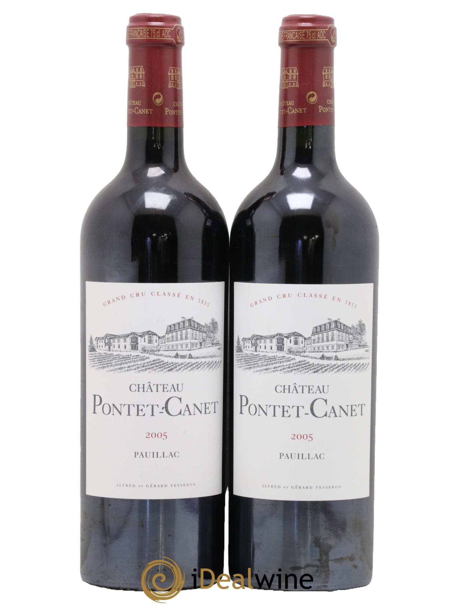 Château Pontet Canet 5ème Grand Cru Classé 2005 - Lotto di 2 bottiglie - 0