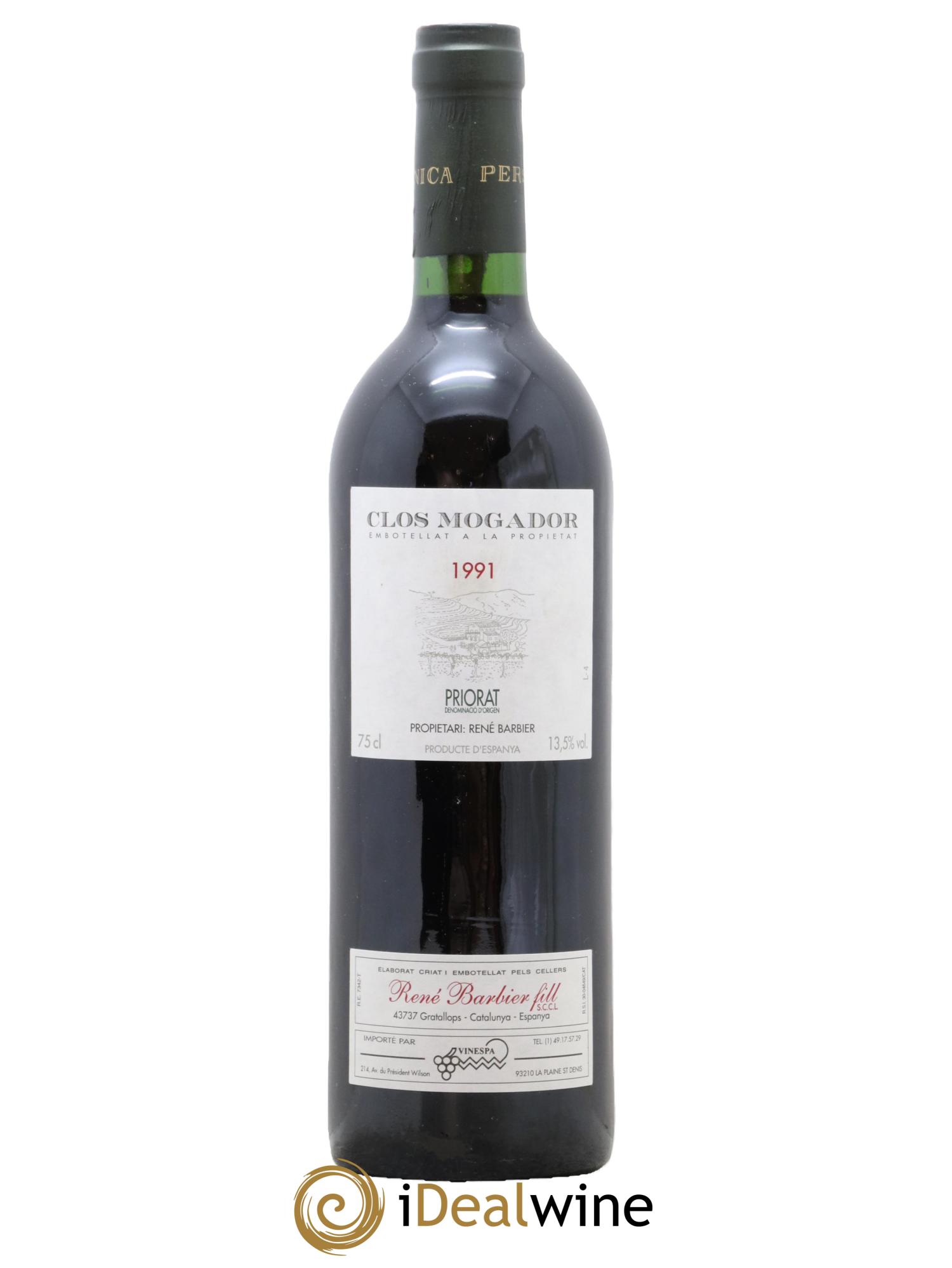 Priorat Clos Mogador DOCA René Barbier 1991 - Lot de 1 bouteille - 0