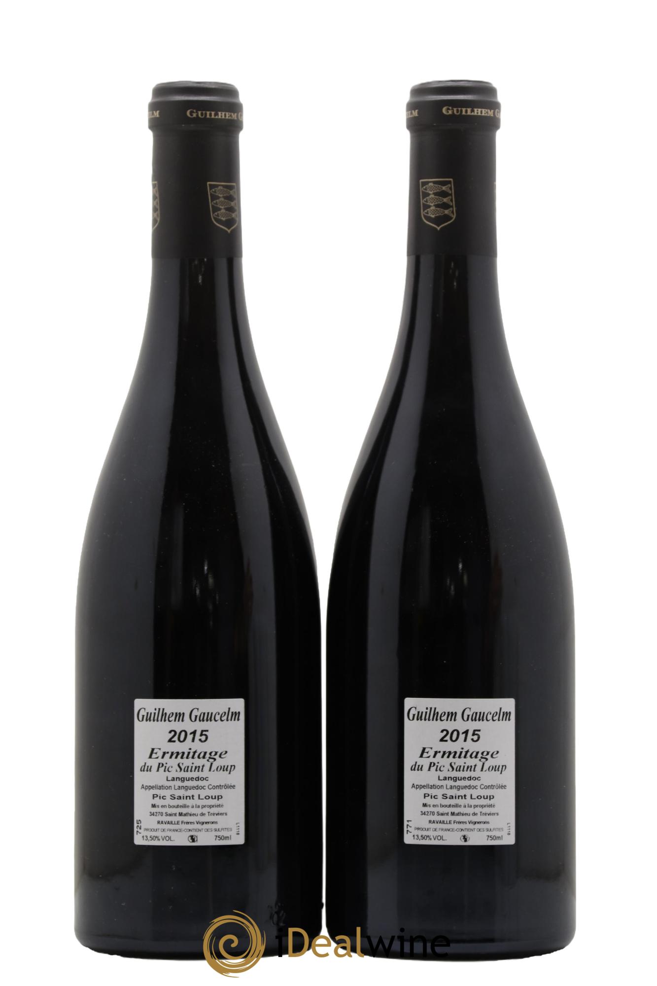 Coteaux du Languedoc Ermitage du Pic Saint Loup Guilhem Gaucelm 2015 - Lot of 2 bottles - 1