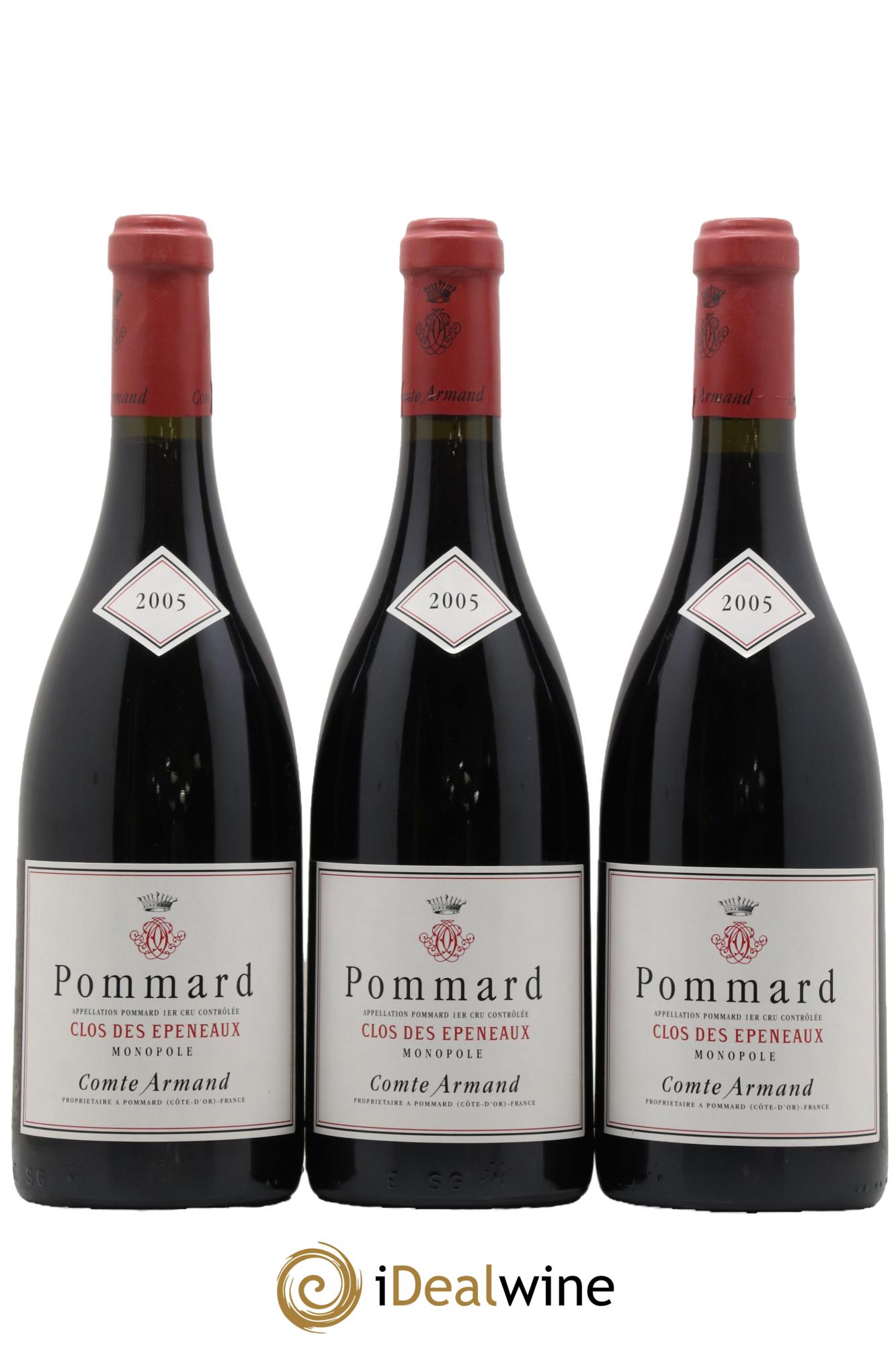 Pommard 1er Cru Clos des Epeneaux Comte Armand 2005 - Lot de 3 bouteilles - 0