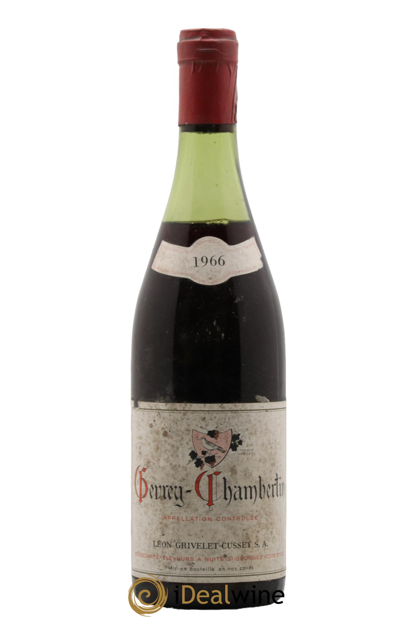 Gevrey-Chambertin Domaine Grivelet-Cusset 1966 - Lot de 1 bouteille - 0