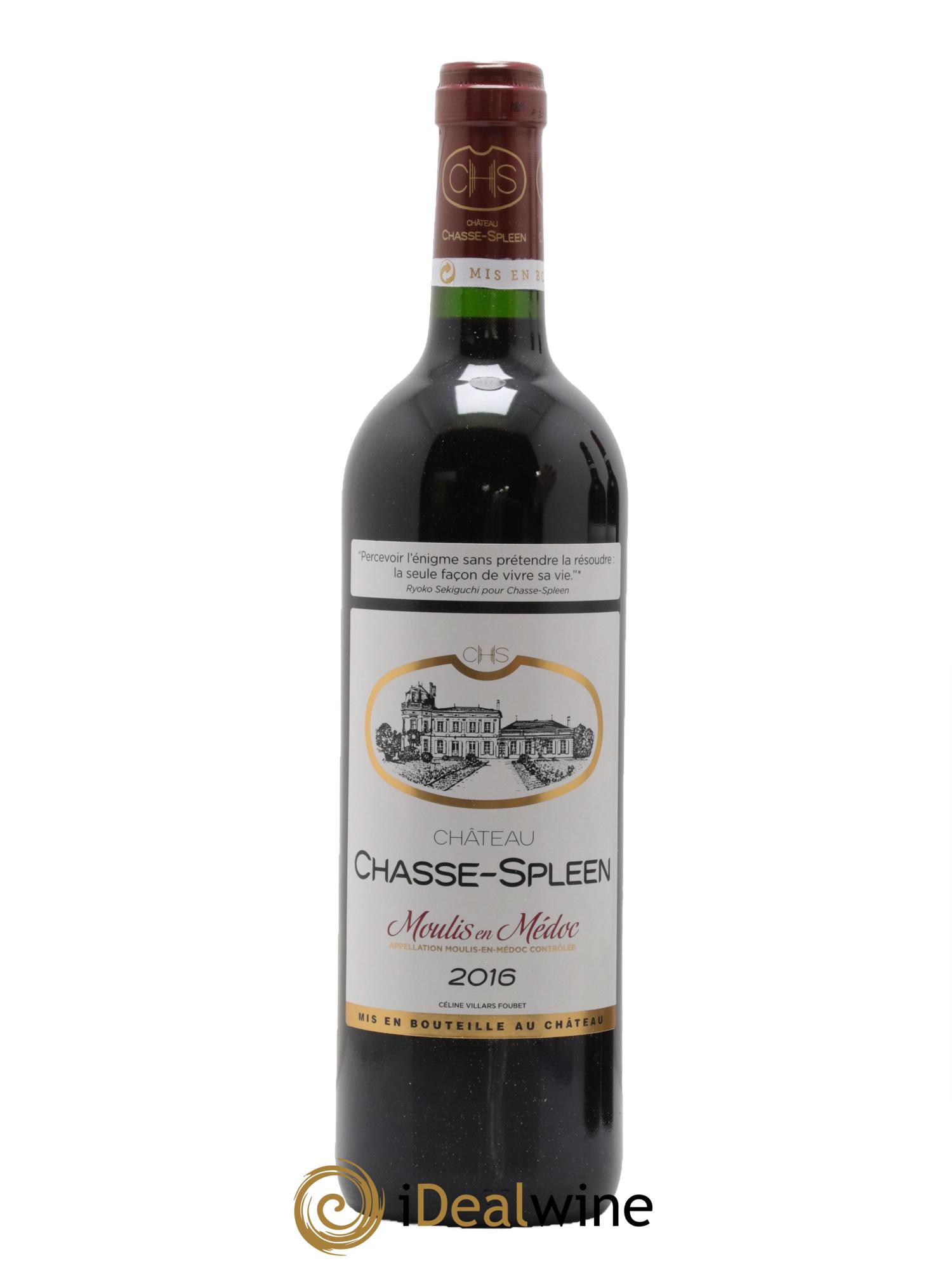 Château Chasse Spleen 2016 - Lot de 1 bouteille - 0