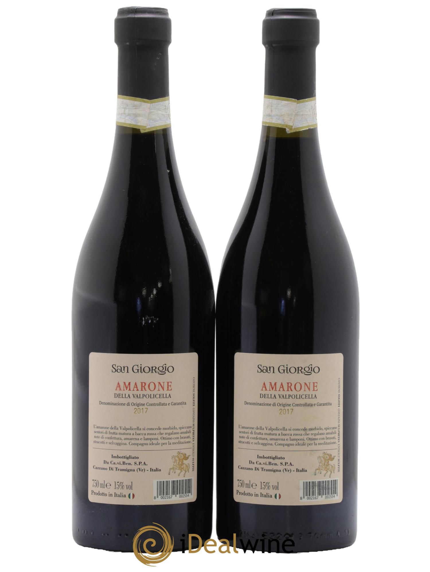 Amarone della Valpolicella DOC San Giorgio 2017 - Lot of 2 bottles - 1