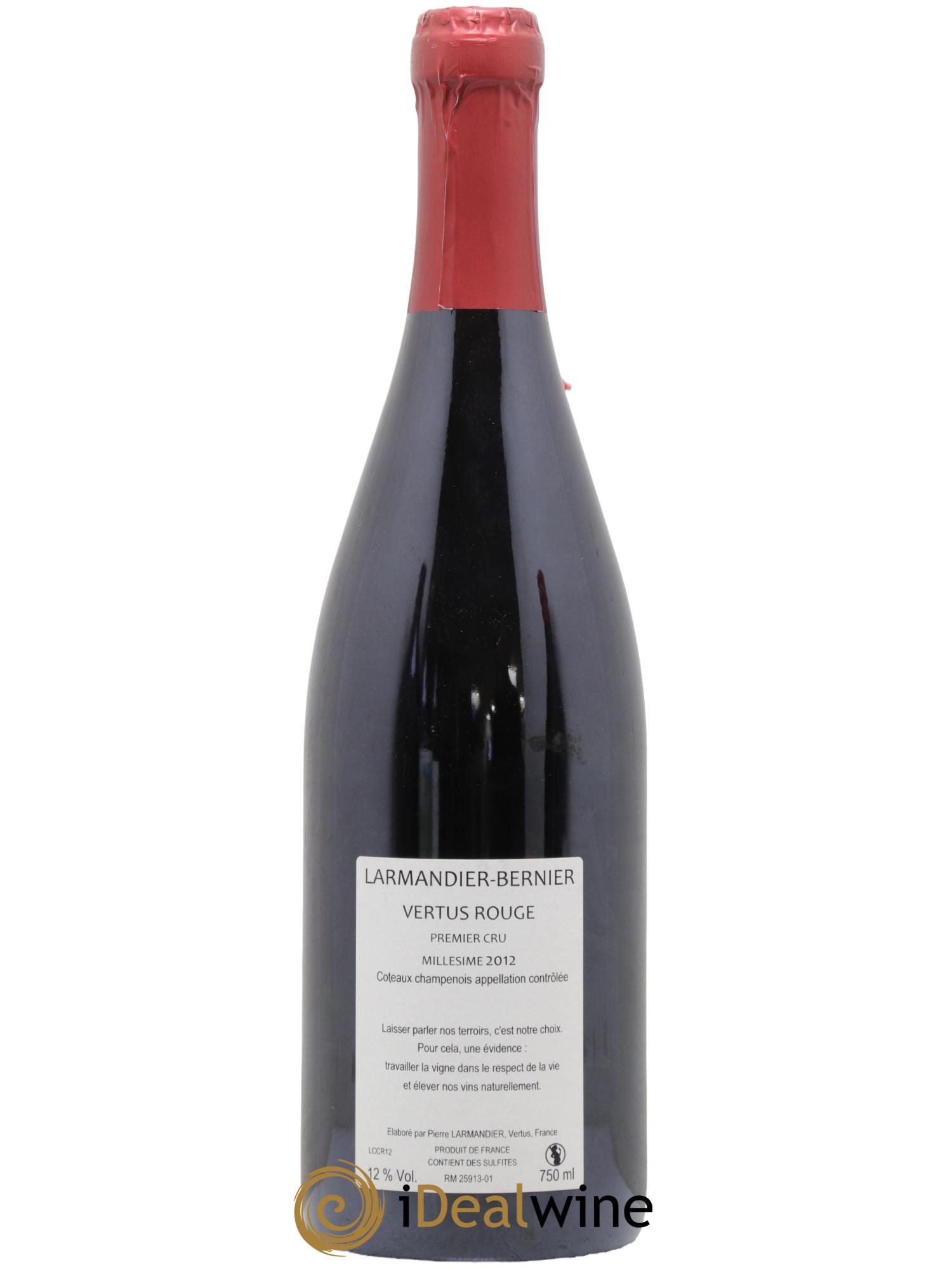 Coteaux Champenois Premier Cru Vertus Maison Larmandier-Bernier 2012 - Lotto di 1 bottiglia - 1