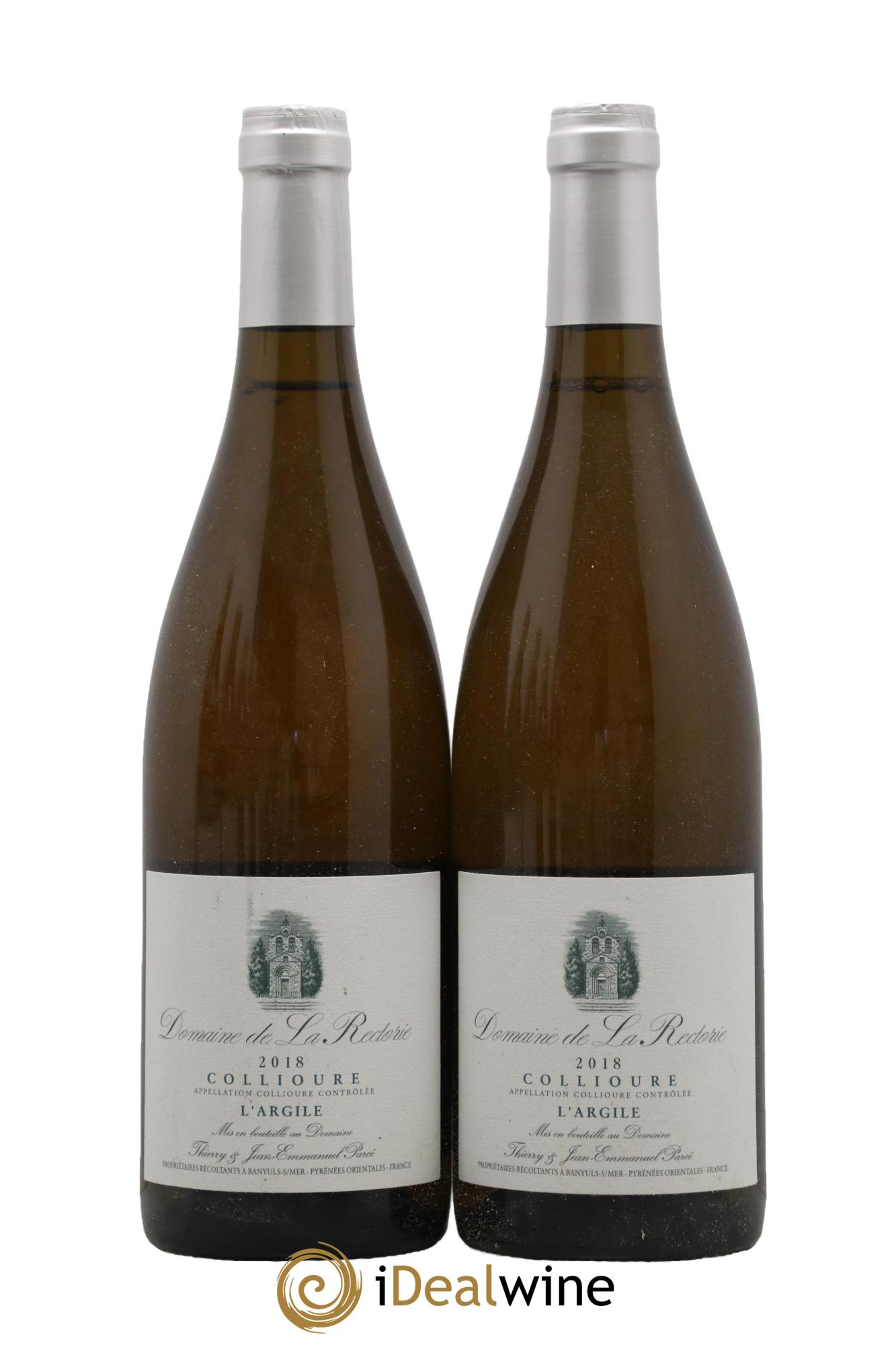 Collioure La Rectorie (Domaine de) L'Argile Thierry et Jean Emmanuel Parcé 2018 - Lot de 2 bouteilles - 0