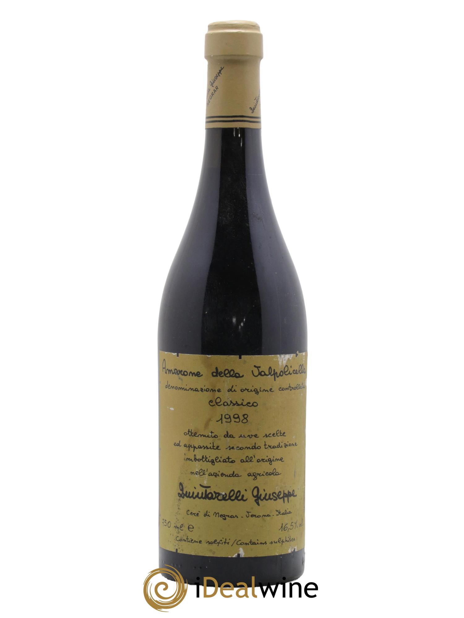 Amarone della Valpolicella DOC Classico Giuseppe Quintarelli 1998 - Lotto di 1 bottiglia - 0