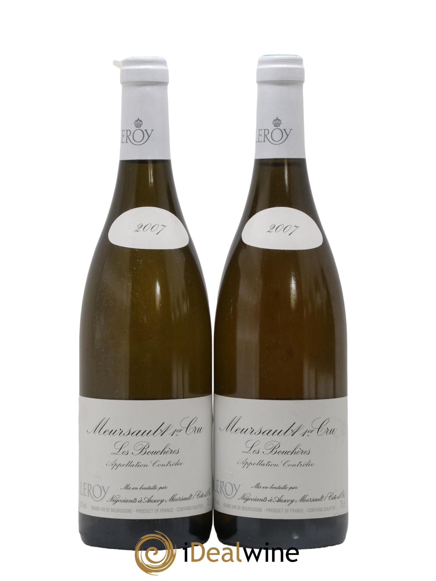 Meursault 1er Cru Les Bouchères Leroy SA 2007 - Lot of 2 bottles - 0