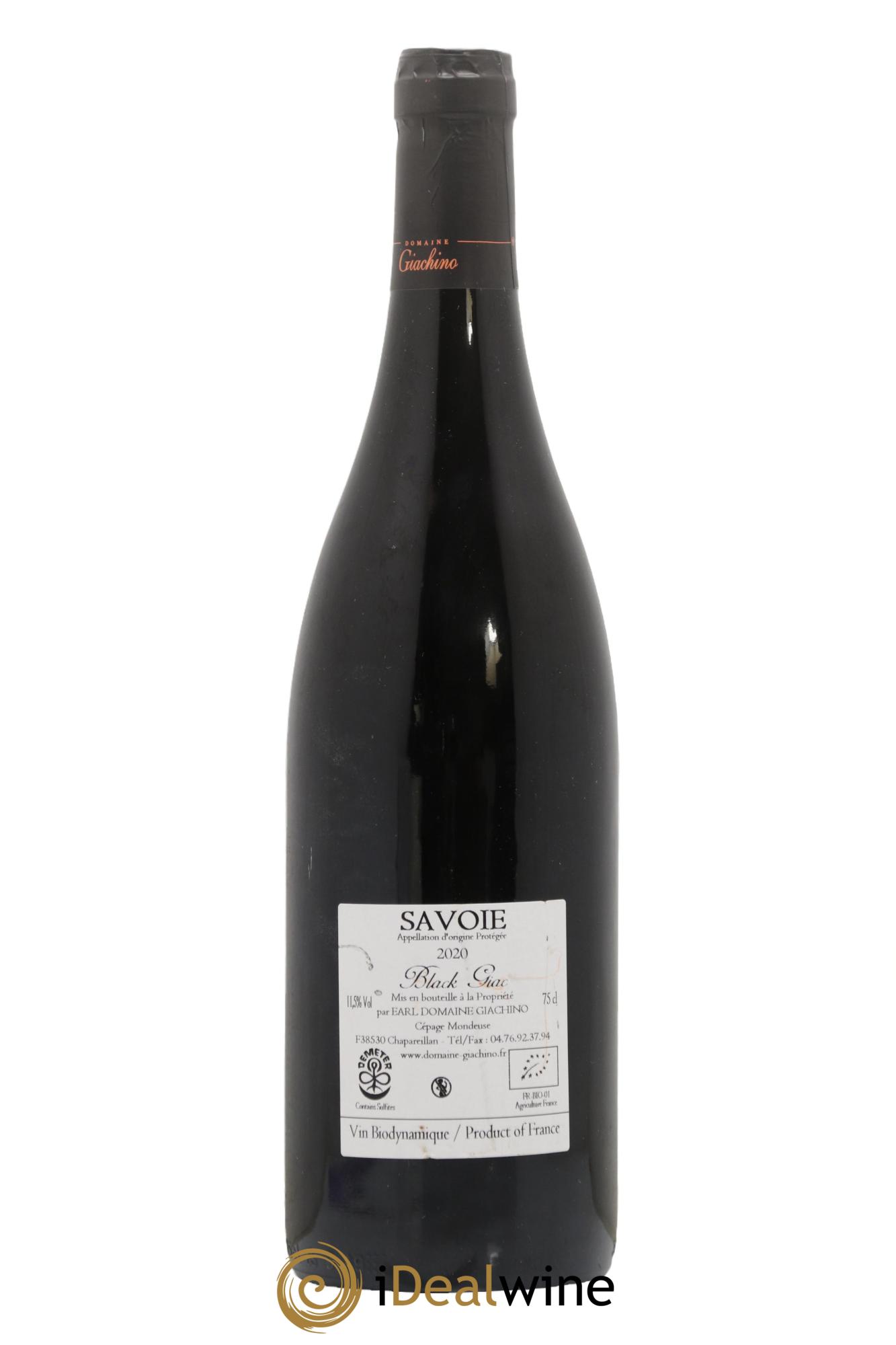 Vin de Savoie Black Giac Giachino 2020 - Posten von 1 Flasche - 1