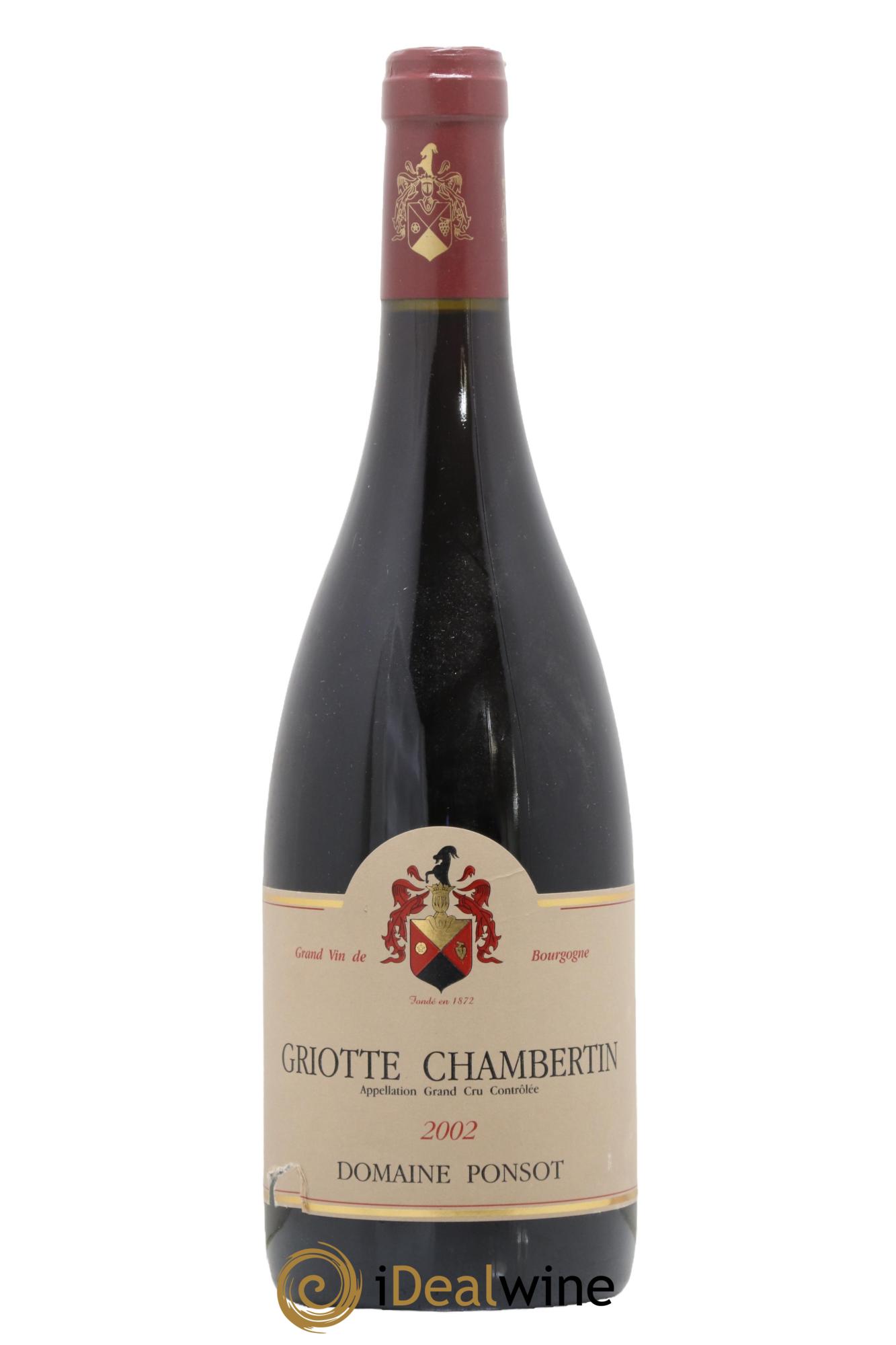 Griotte-Chambertin Grand Cru Ponsot (Domaine) 2002 - Posten von 1 Flasche - 0