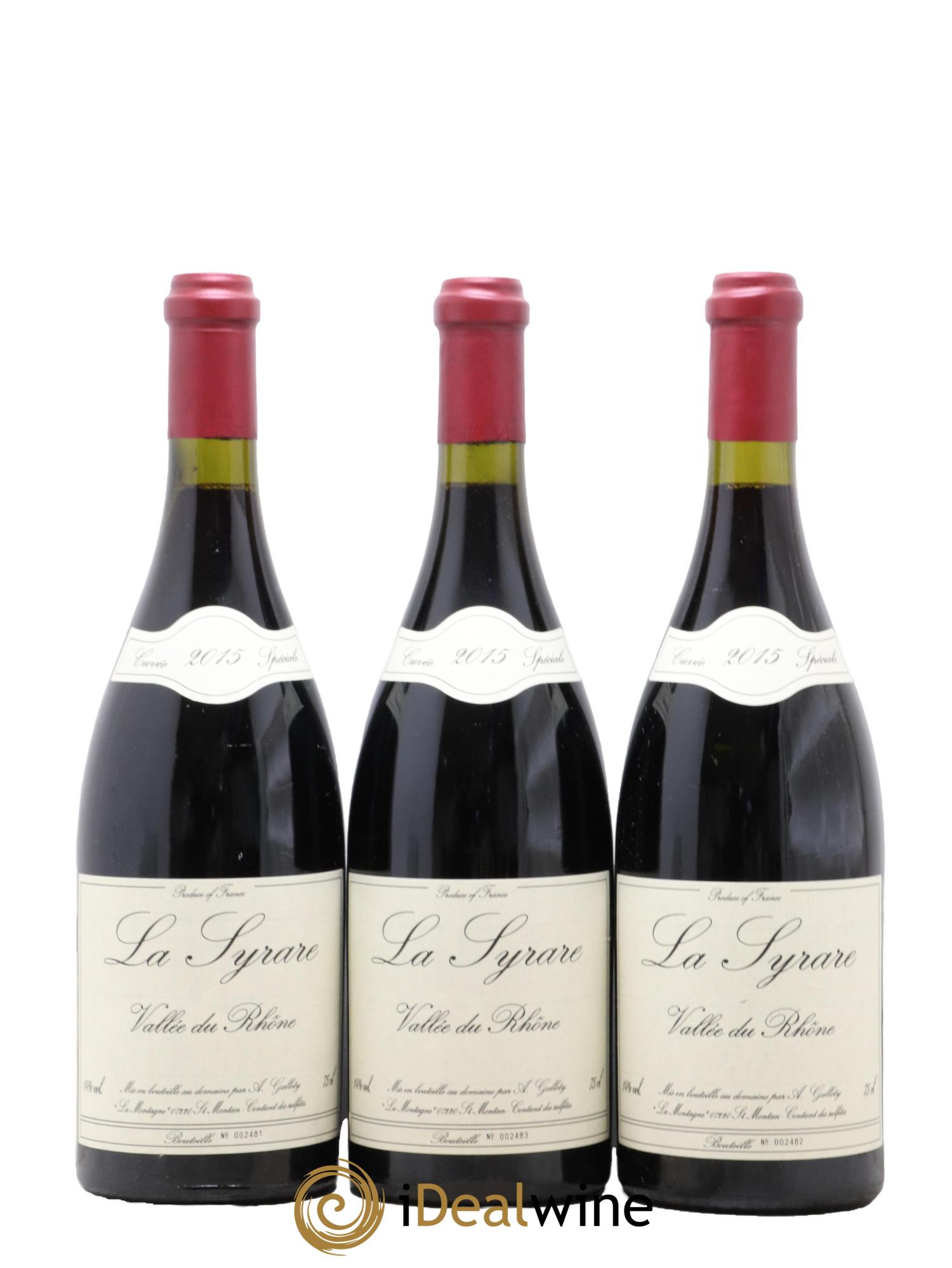 Côtes du Vivarais La Syrare Gallety (Domaine) 2015 - Posten von 3 Flaschen - 0