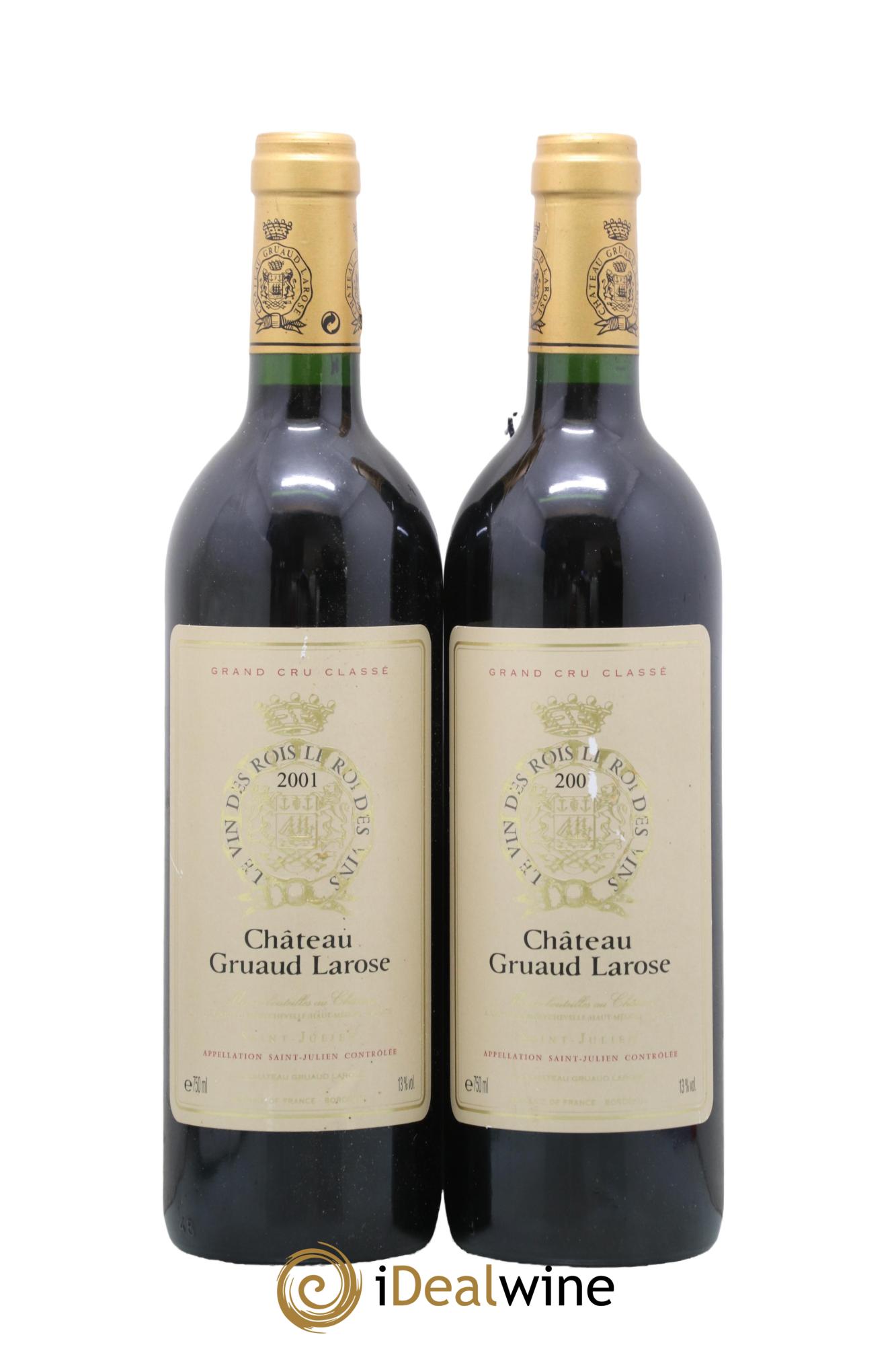 Château Gruaud Larose 2ème Grand Cru Classé 2001 - Lot of 2 bottles - 0